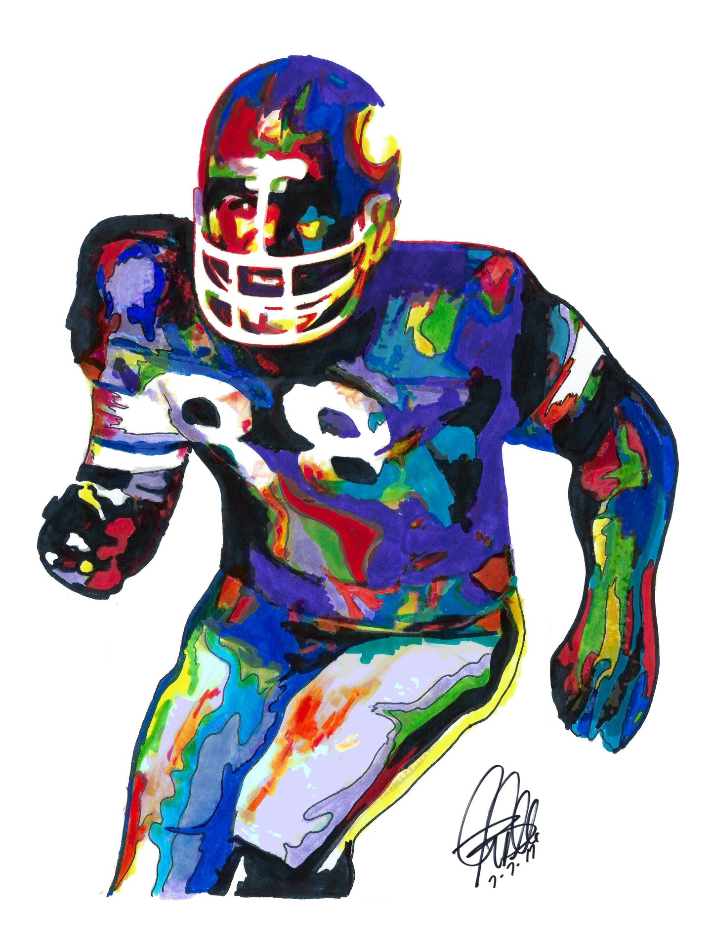 Alan Page Minnesota Vikings Tackle Football Sports Poster Print Wall Art 8.5x11