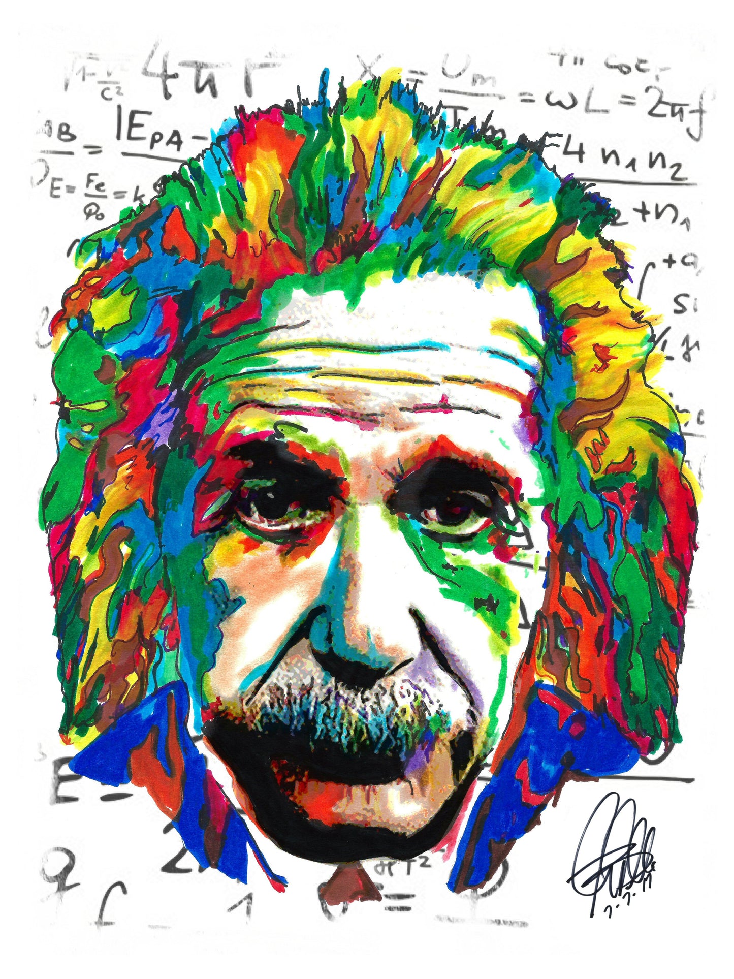Albert Einstein Science Poster Print Wall Art 8.5x11
