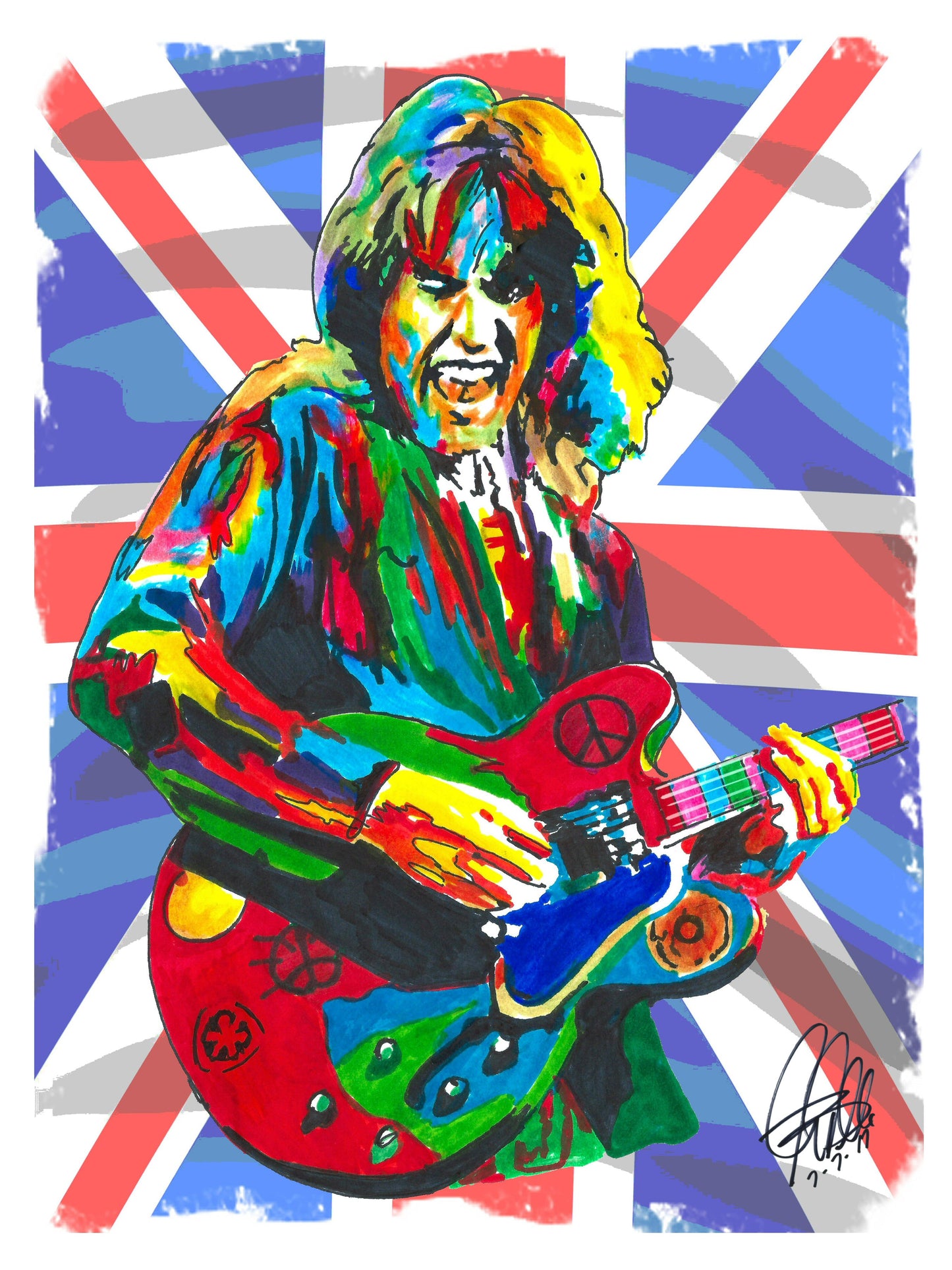 Alvin Lee Ten Years After Guitar Blues Rock Music Poster Print Wall Art 8.5x11