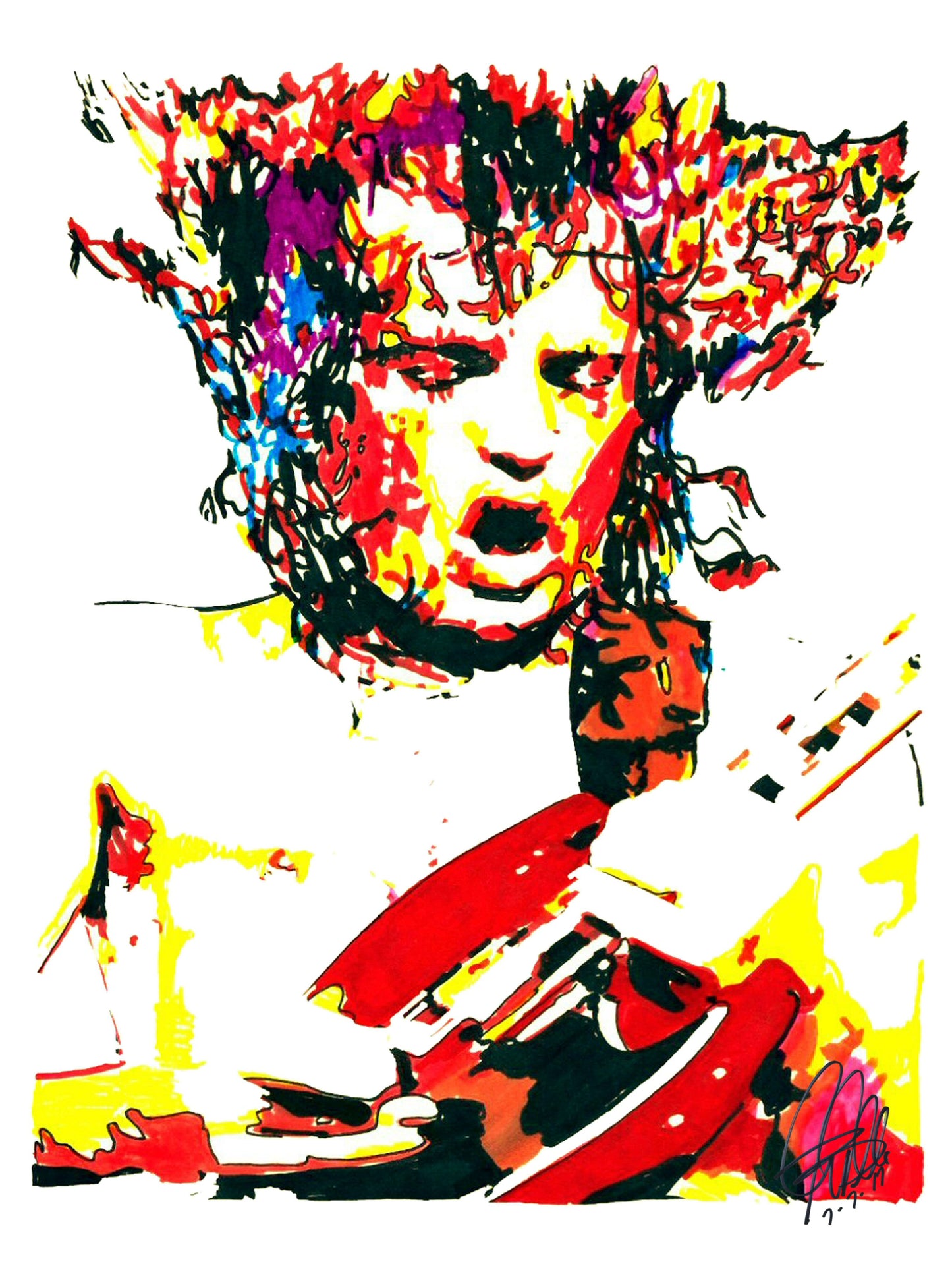Angus Young ACDC Guitar Rock Music Poster Print Wall Art 8.5x11