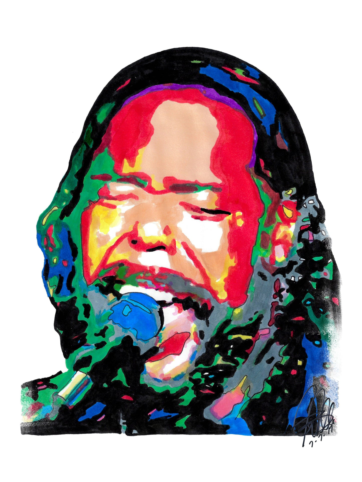 Barry White Singer Soul Music Poster Print Wall Art 8.5x11