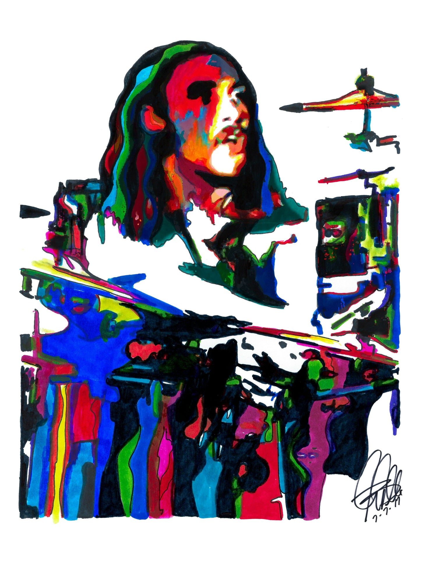 Bill Ward Black Sabbath Drums Heavy Metal Music Print Poster Wall Art 18x24