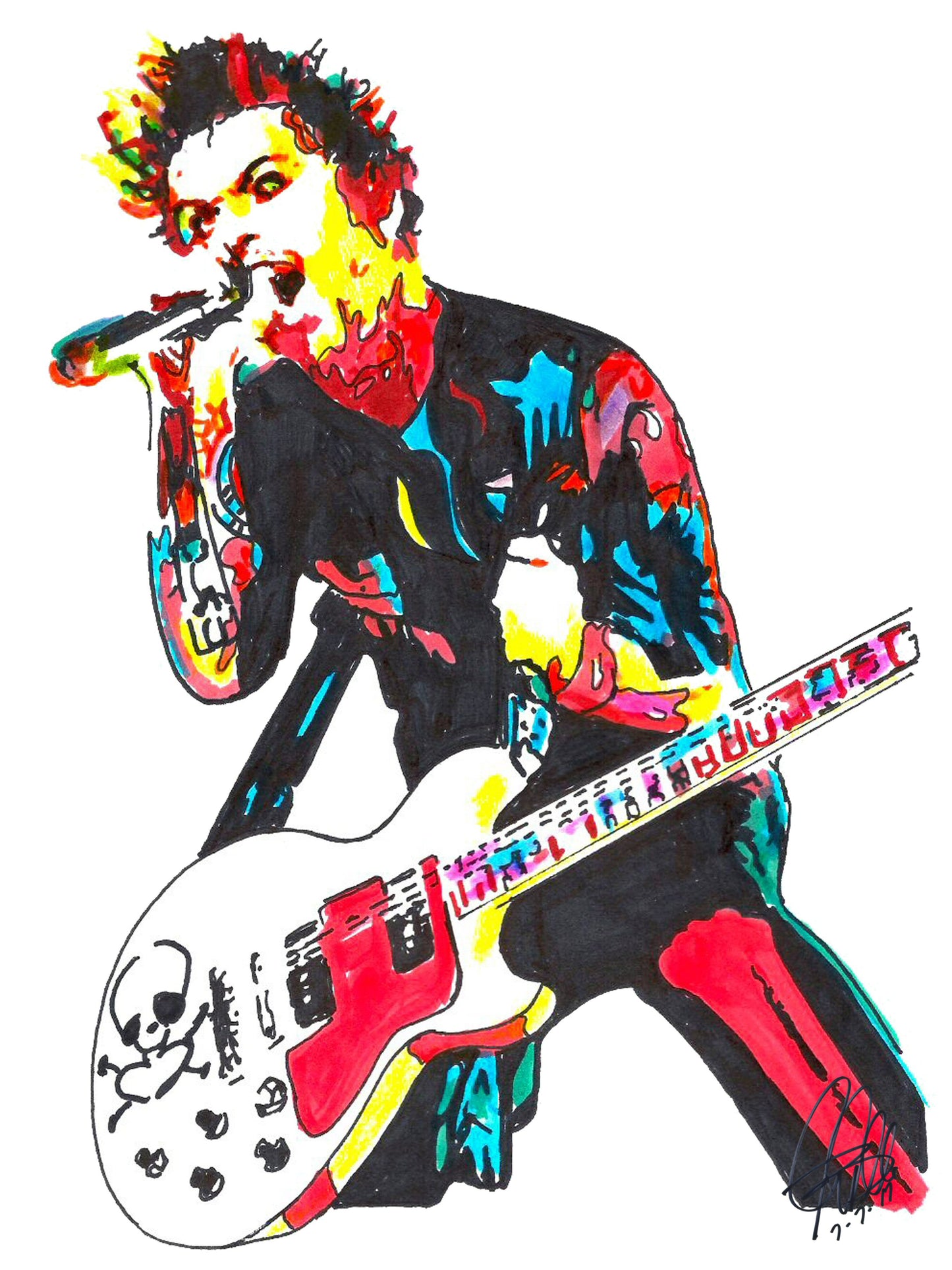 Billie Joe Armstrong Green Day Rock Music Poster Print Wall Art 8.5x11