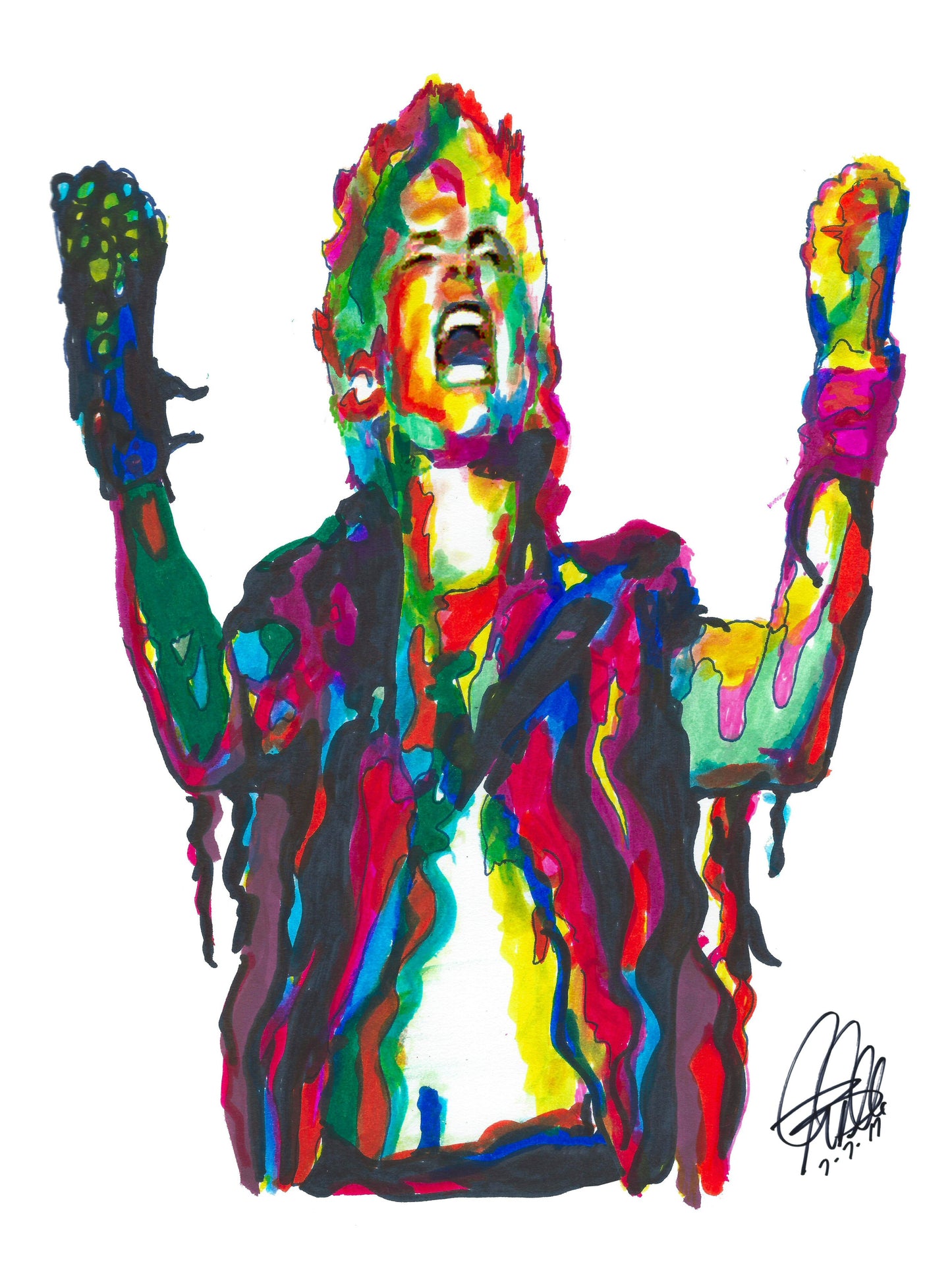 Billy Idol Singer Punk Rock Music Wall Art Poster Print 8.5x11