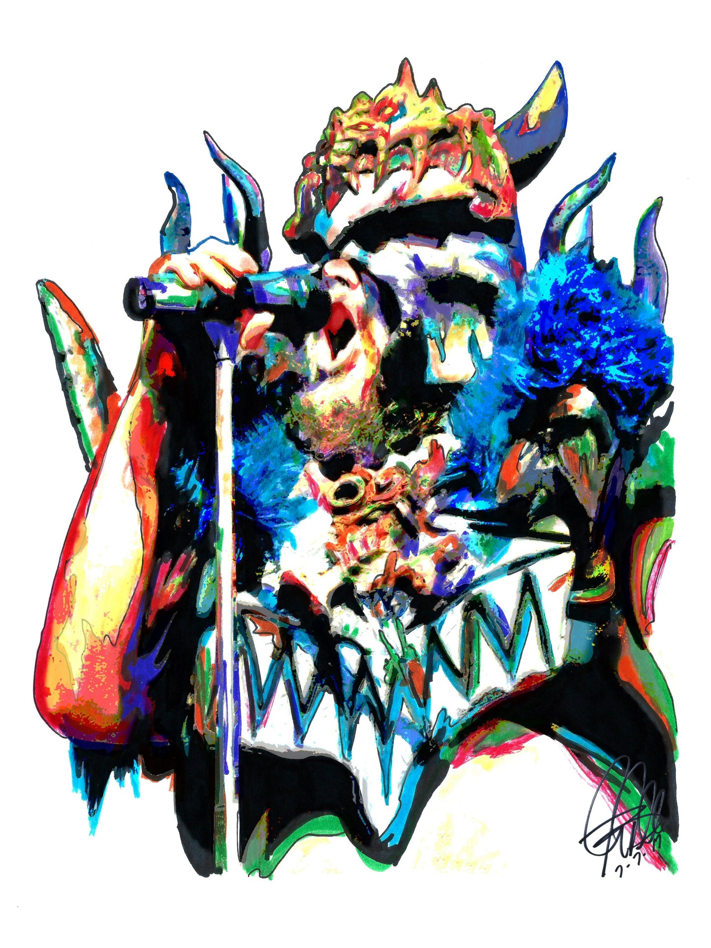 Blothar GWAR Thrash Metal Rock Print Poster Wall Art 8.5x11