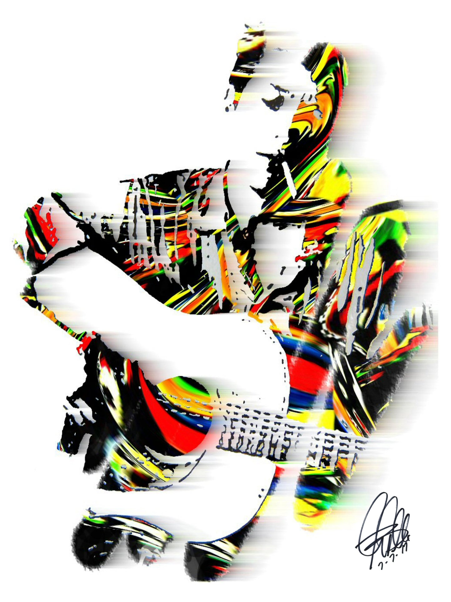 Bob Dylan Guitar Folk Rock Pop Music Poster Print Wall Art 18x24