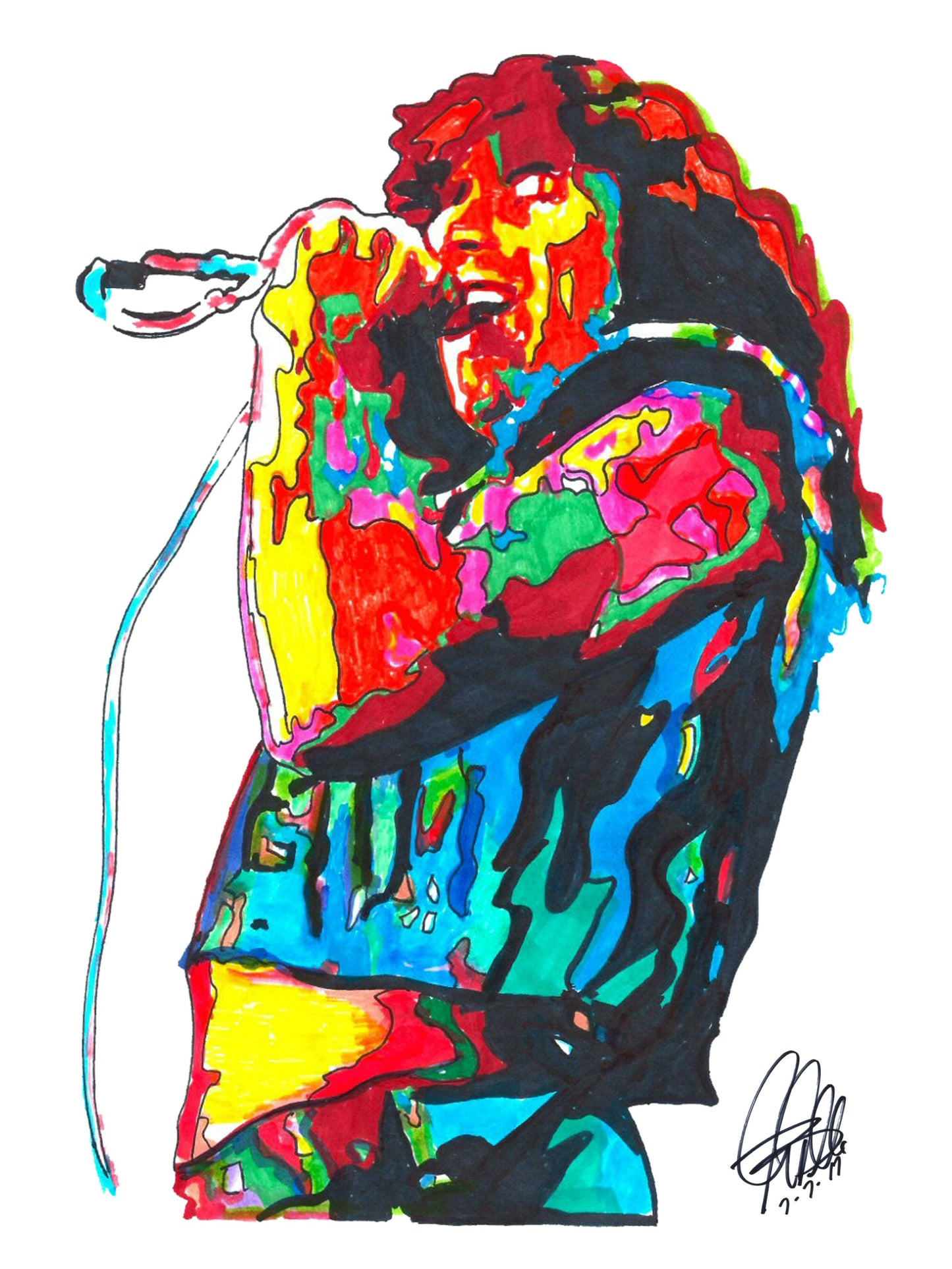 Bon Scott ACDC Hard Rock Music Poster Print Wall Art 8.5x11