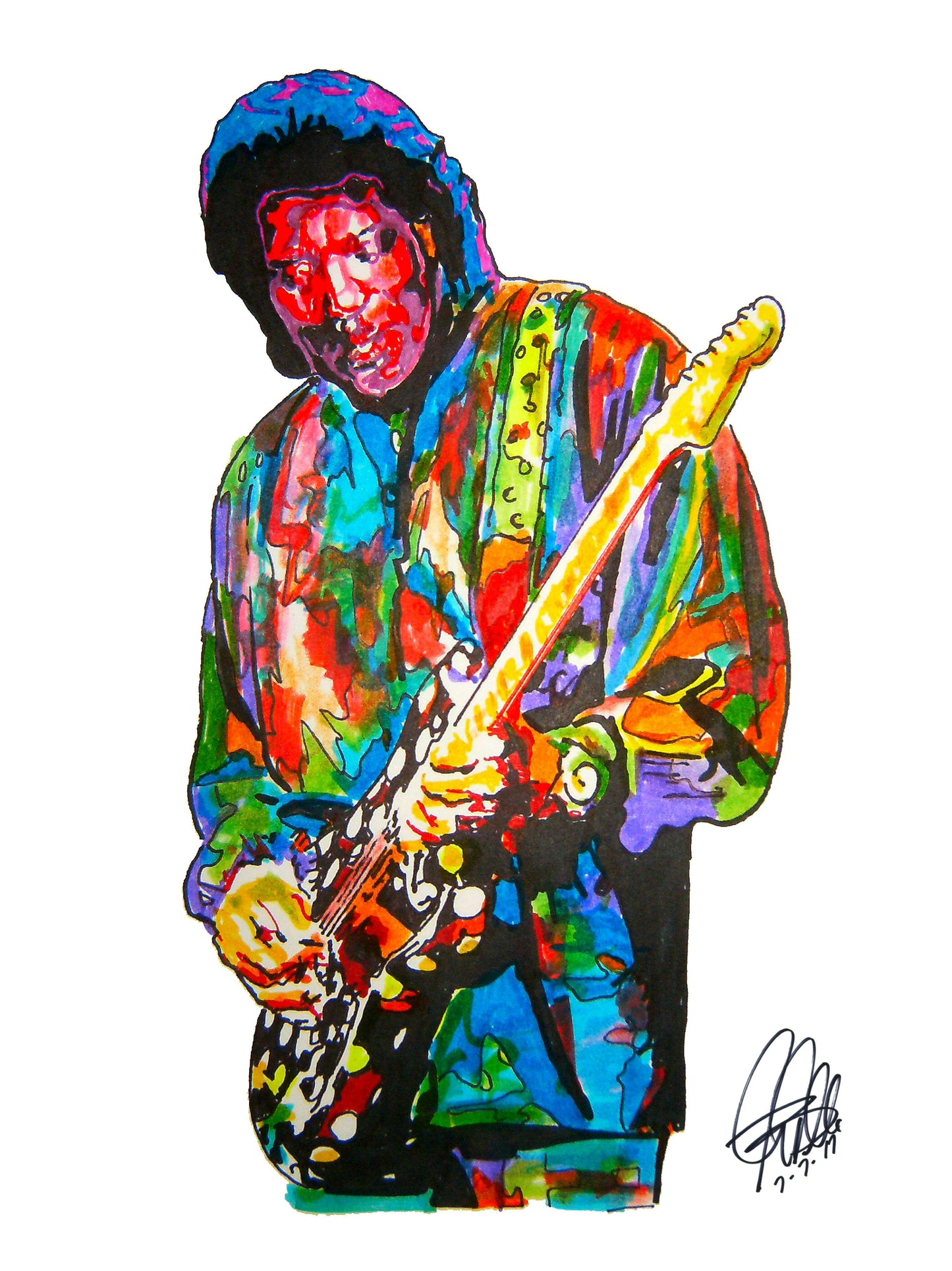 Buddy Guy Singer Guitar Chicago Blues Music Poster Print Wall Art 8.5x11