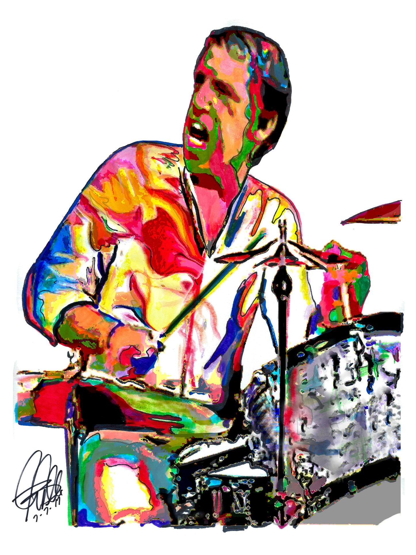 Buddy Rich Drummer Drums Jazz Big Band Music Poster Print Wall Art 8.5x11