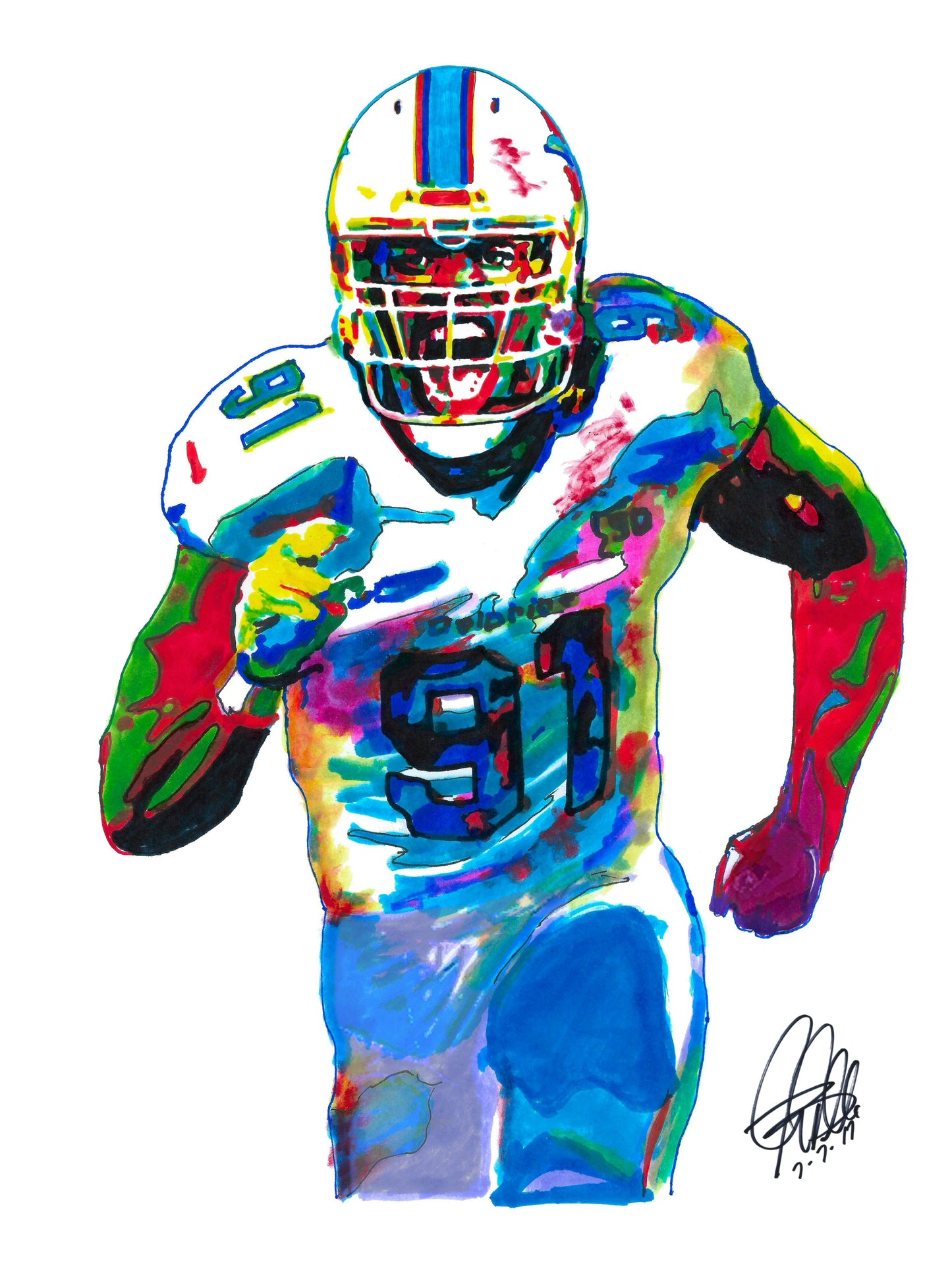 Cameron Wake Miami Dolphins Football Sports Poster Print Wall Art 18x24