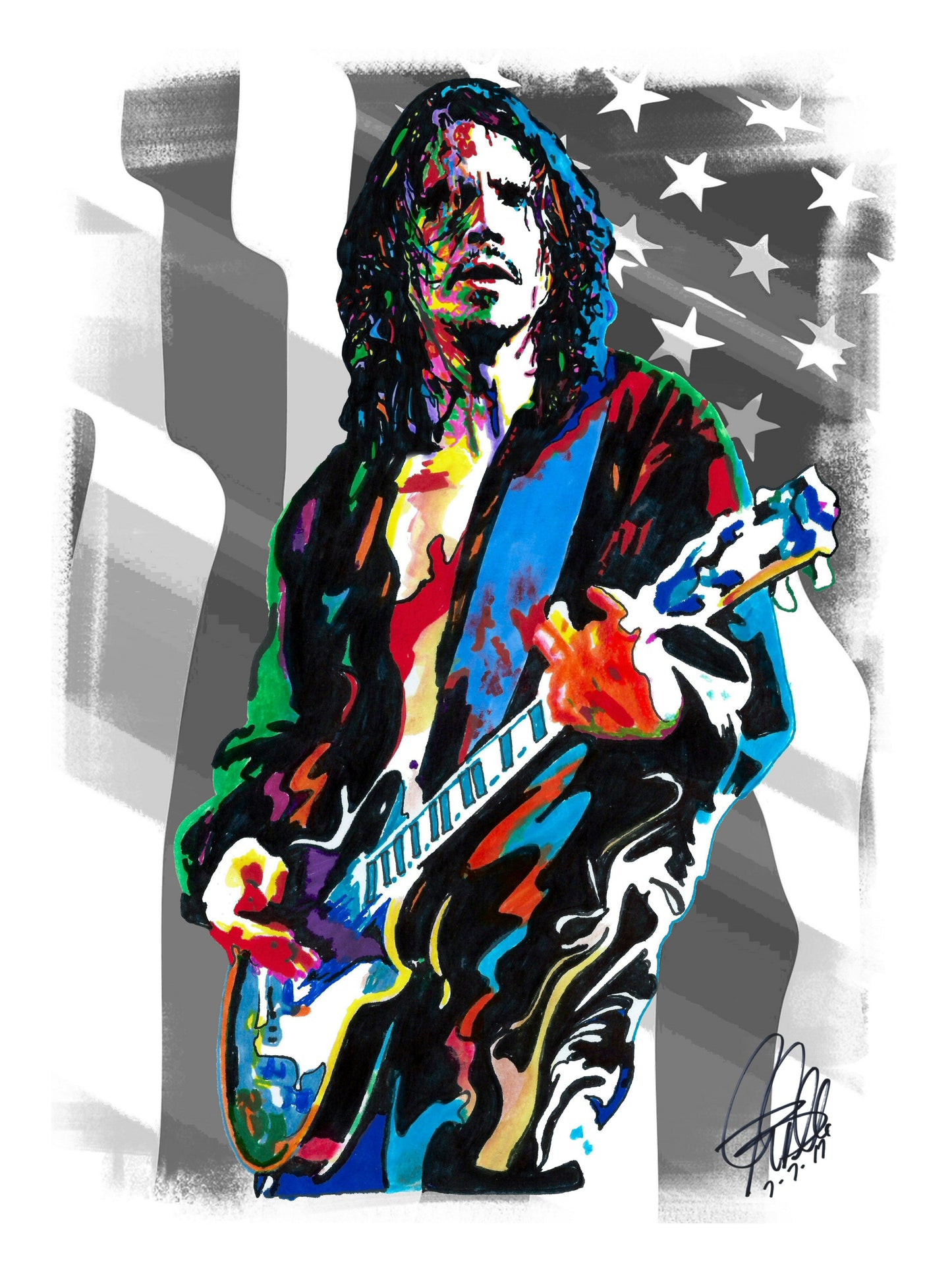 Chris Cornell Soundgarden Singer Hard Rock Music Poster Print Wall Art 8.5x11