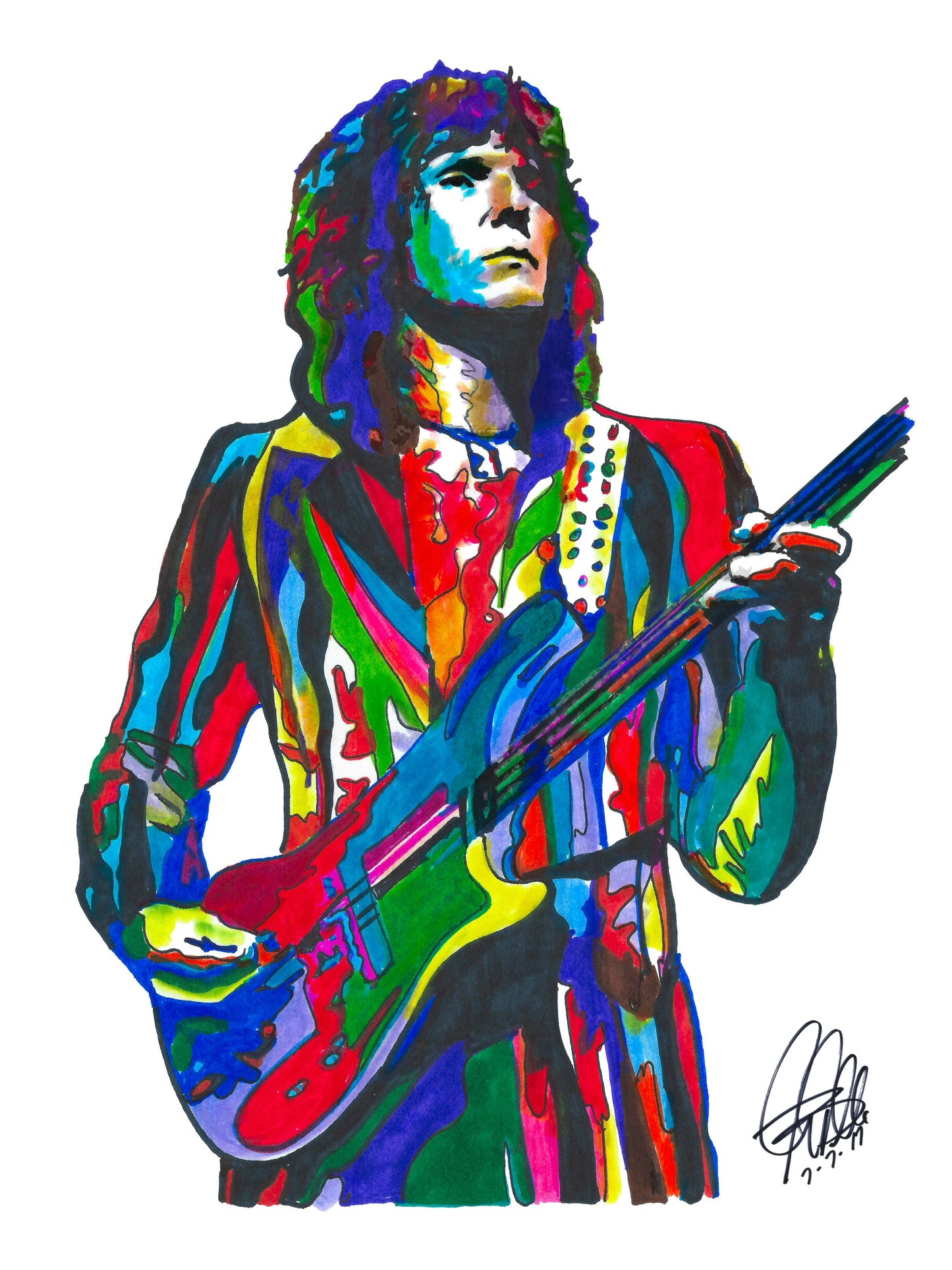 Chris Squire Yes Bass Guitar Singer Rock Music Poster Print Wall Art 18x24
