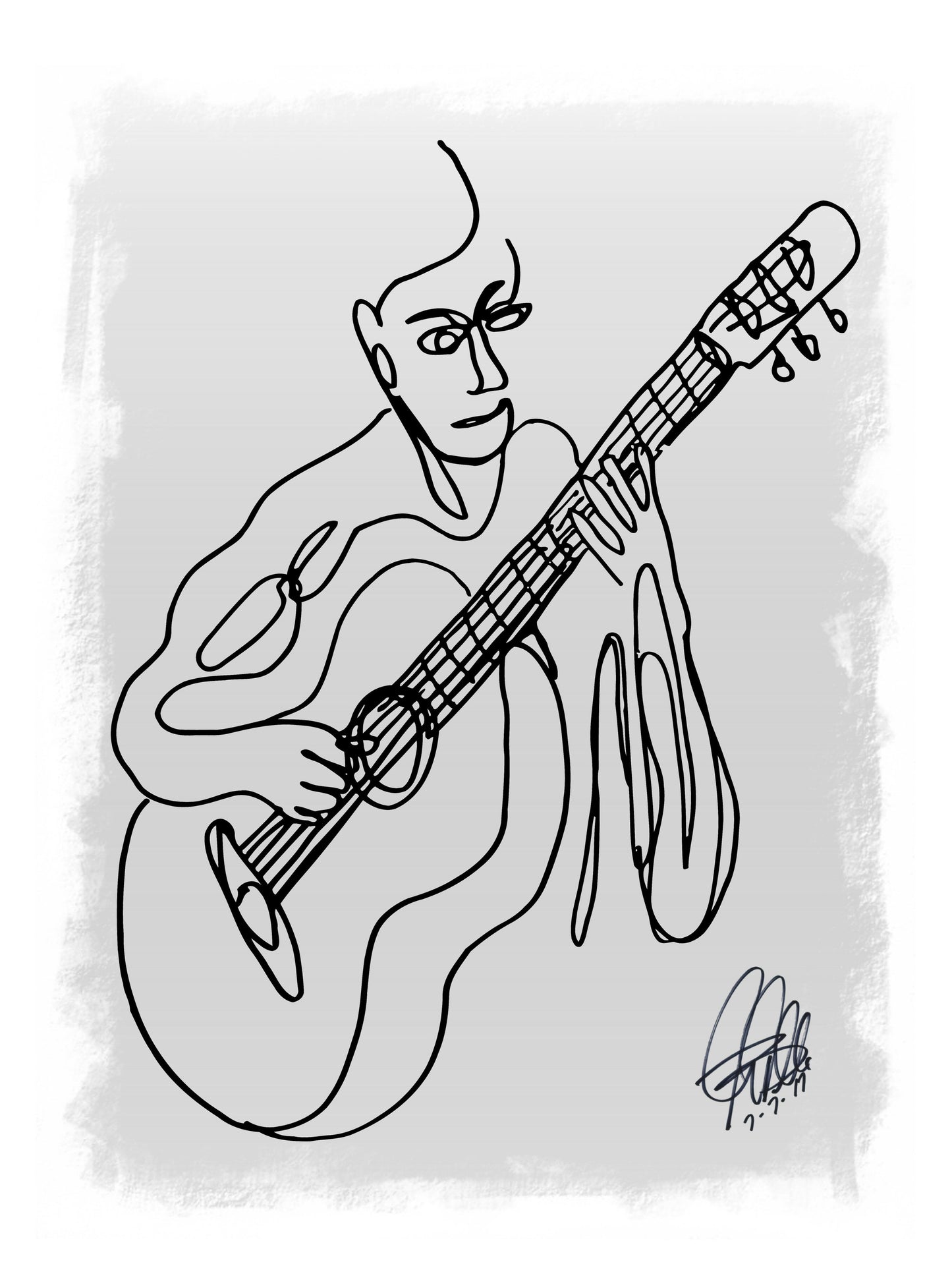 Classical Guitar Performer Music Poster Print Wall Art 8.5x11
