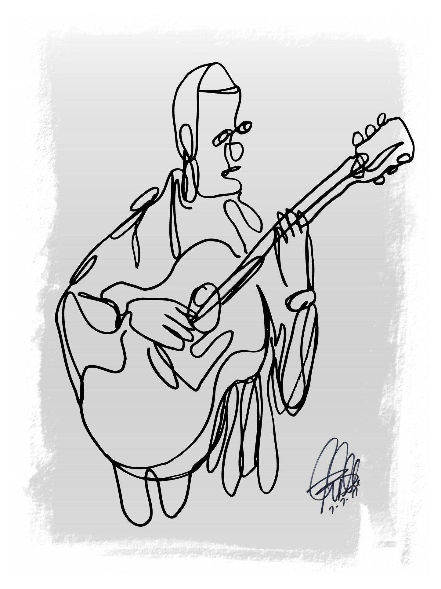 Classical Guitar Player Concert Music Poster Print Wall Art 8.5x11