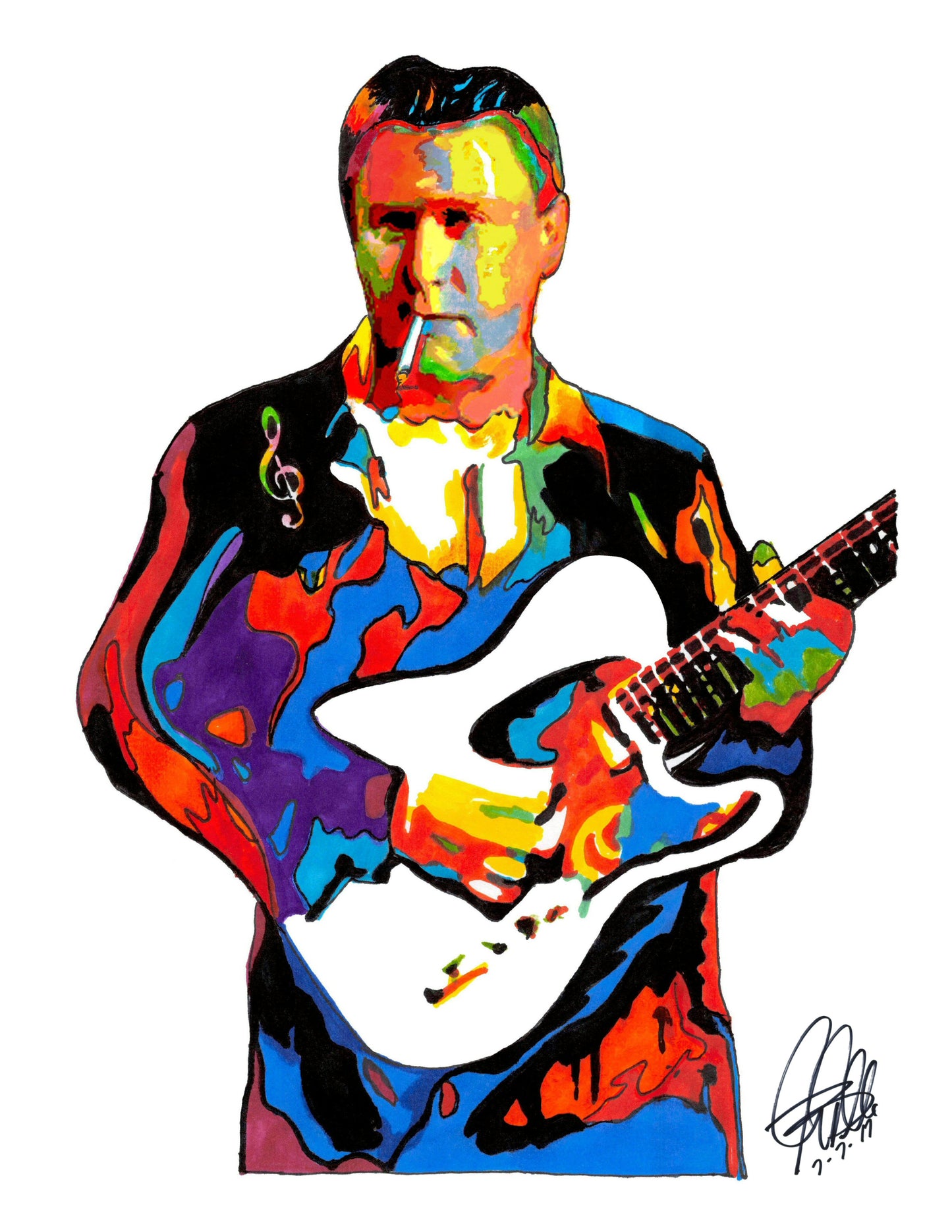 Danny Gatton Guitar Rockabilly Jazz Music Poster Print Wall Art 18x24