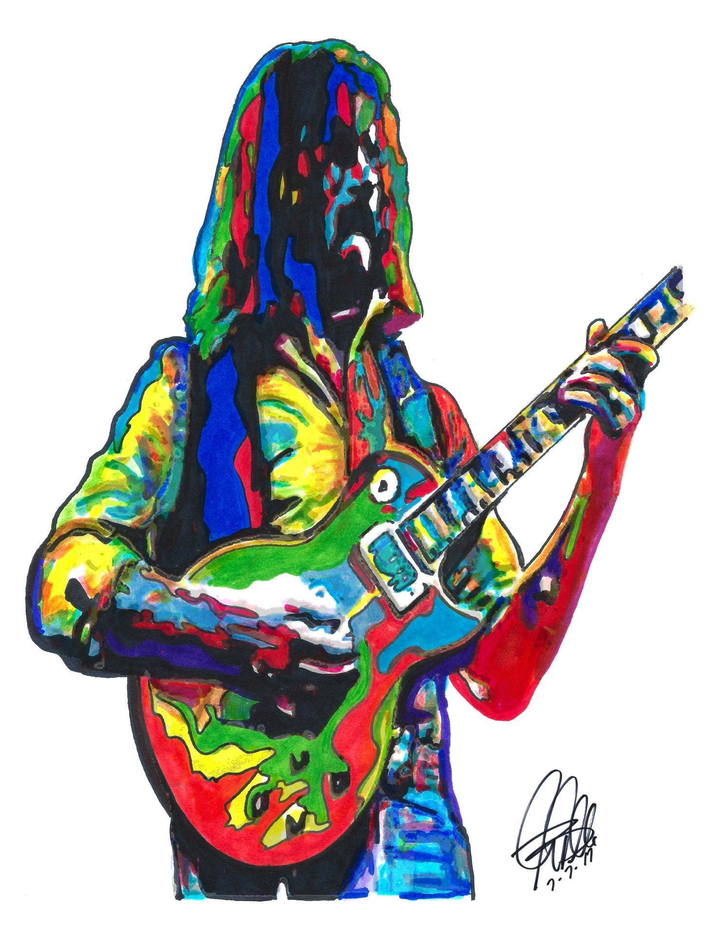 Dickey Betts The Allman Brothers Band Guitar Music Poster Print Wall Art 18x24