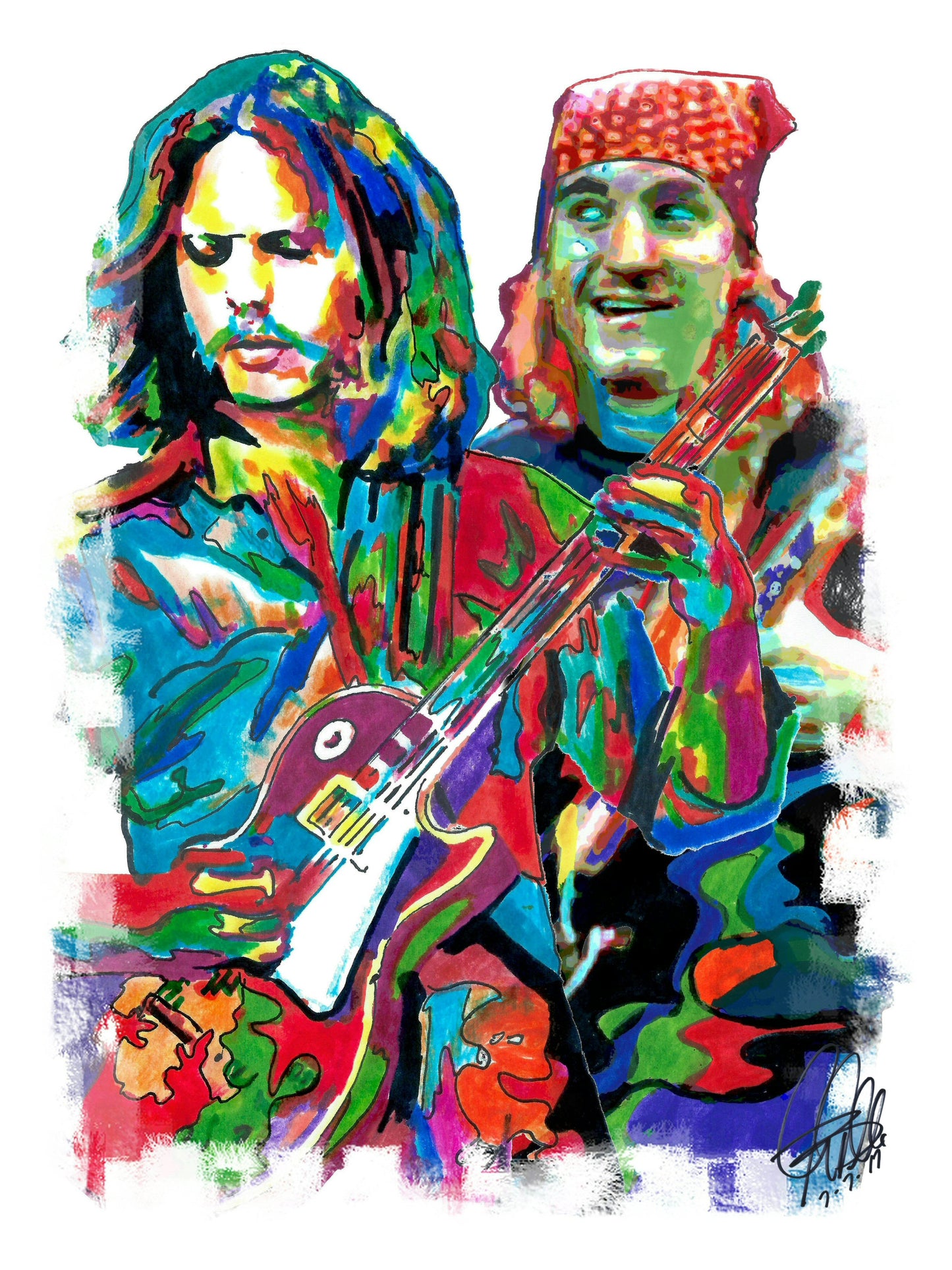 Joe Walsh Don Felder Eagles Guitar Rock Music Poster Print Wall Art 8.5x11