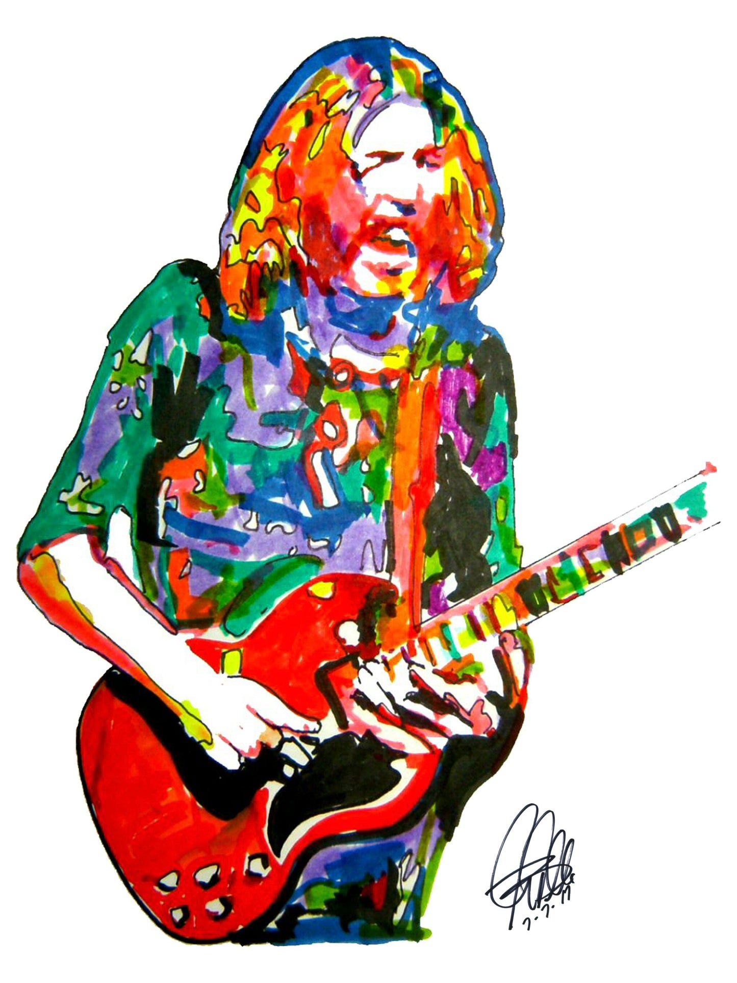 Duane Allman Slide Guitar Rock Music Poster Print Wall Art 18x24