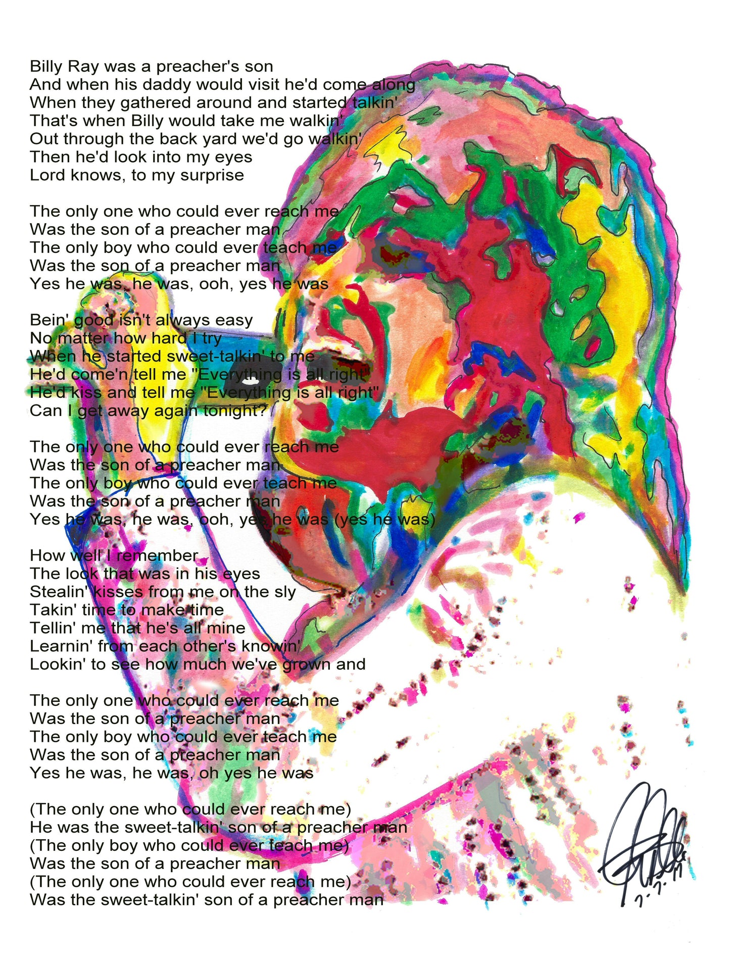 Dusty Springfield Son of a Preacher Man Poster Print Wall Art 18x24