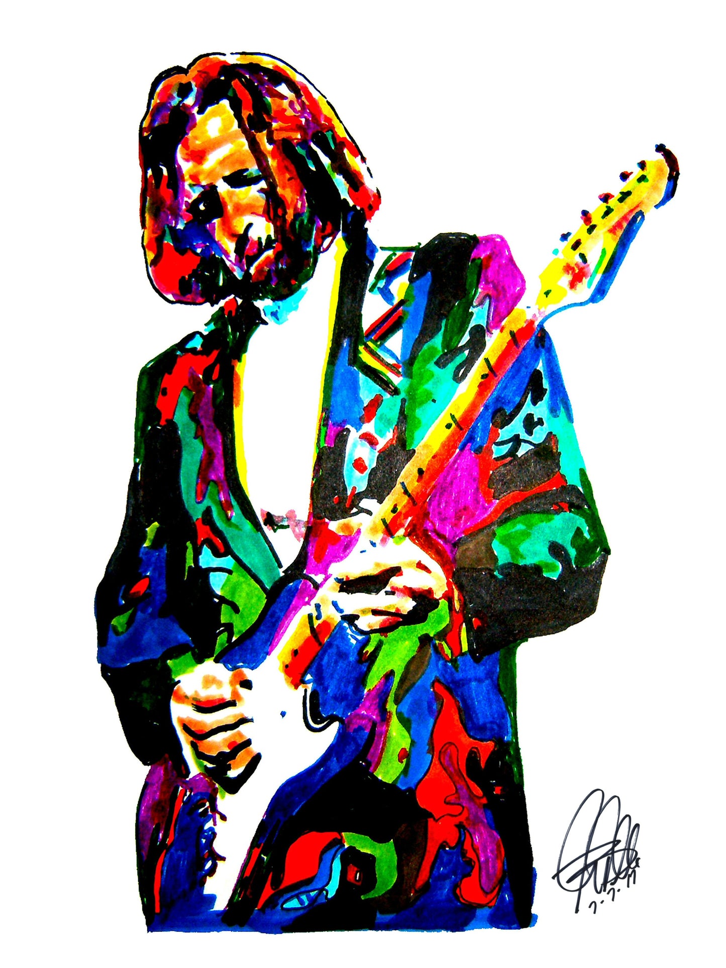 Eric Clapton Cream Yardbirds Guitar Blues Rock Music Print Poster Art 18x24