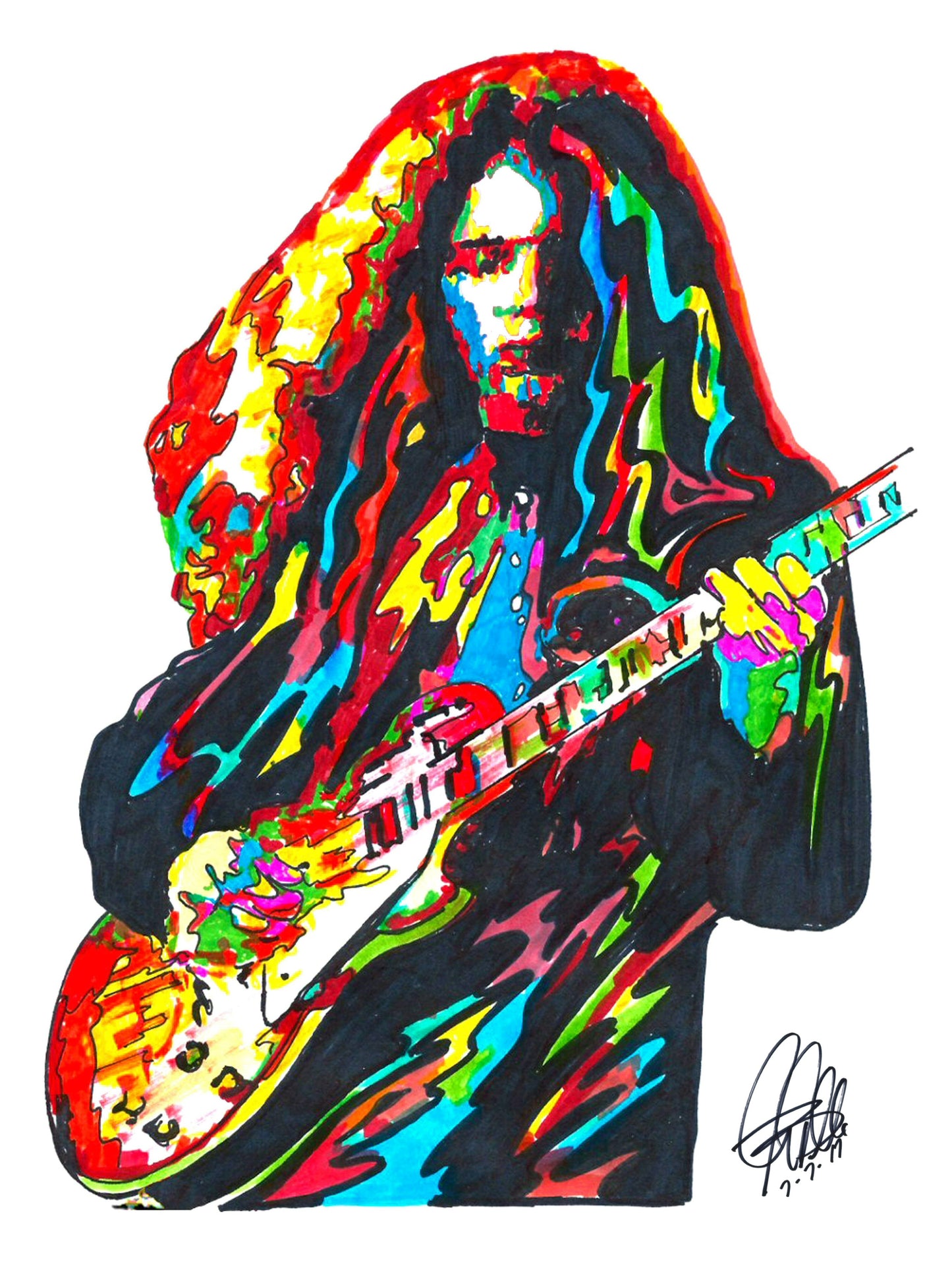 Gary Rossington Lynyrd Skynyrd Southern Rock Music Poster Print Wall Art 8.5x11
