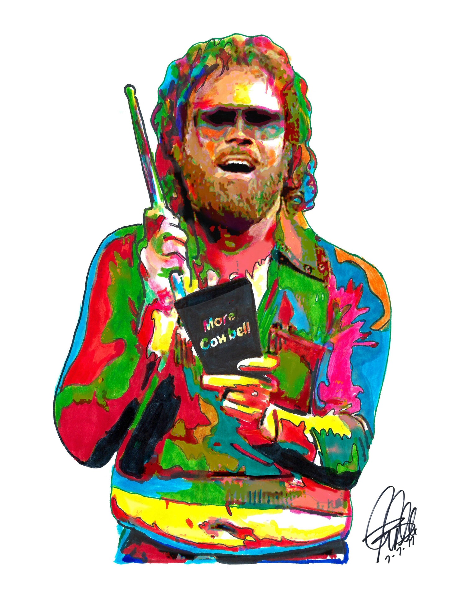 Gene Frenkle Will Ferrell More Cowbell Rock Music Print Poster Wall 18x24