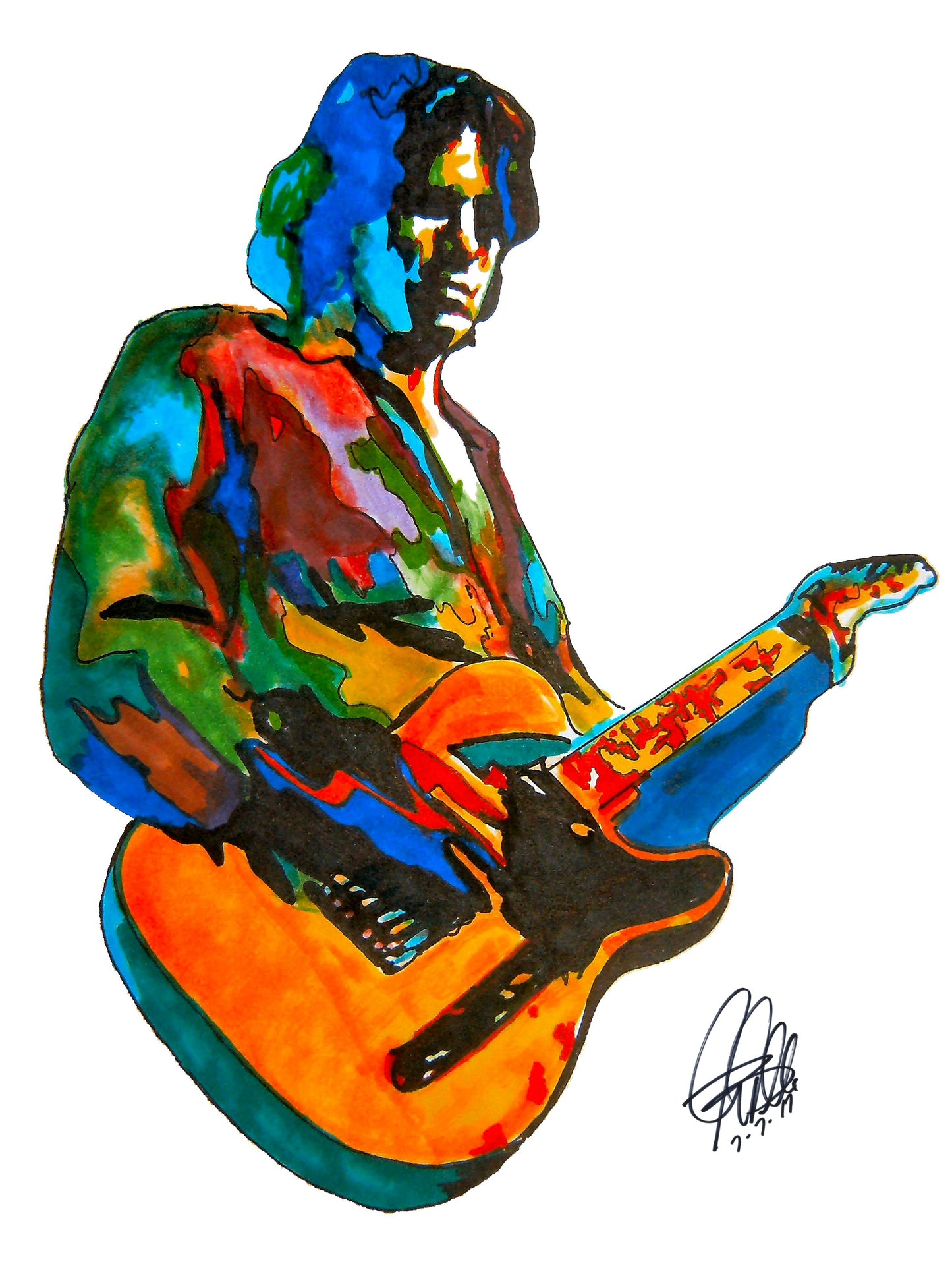 Jeff Buckley Singer Guitar Soul Blues Rock Music Poster Print Wall Art 18x24