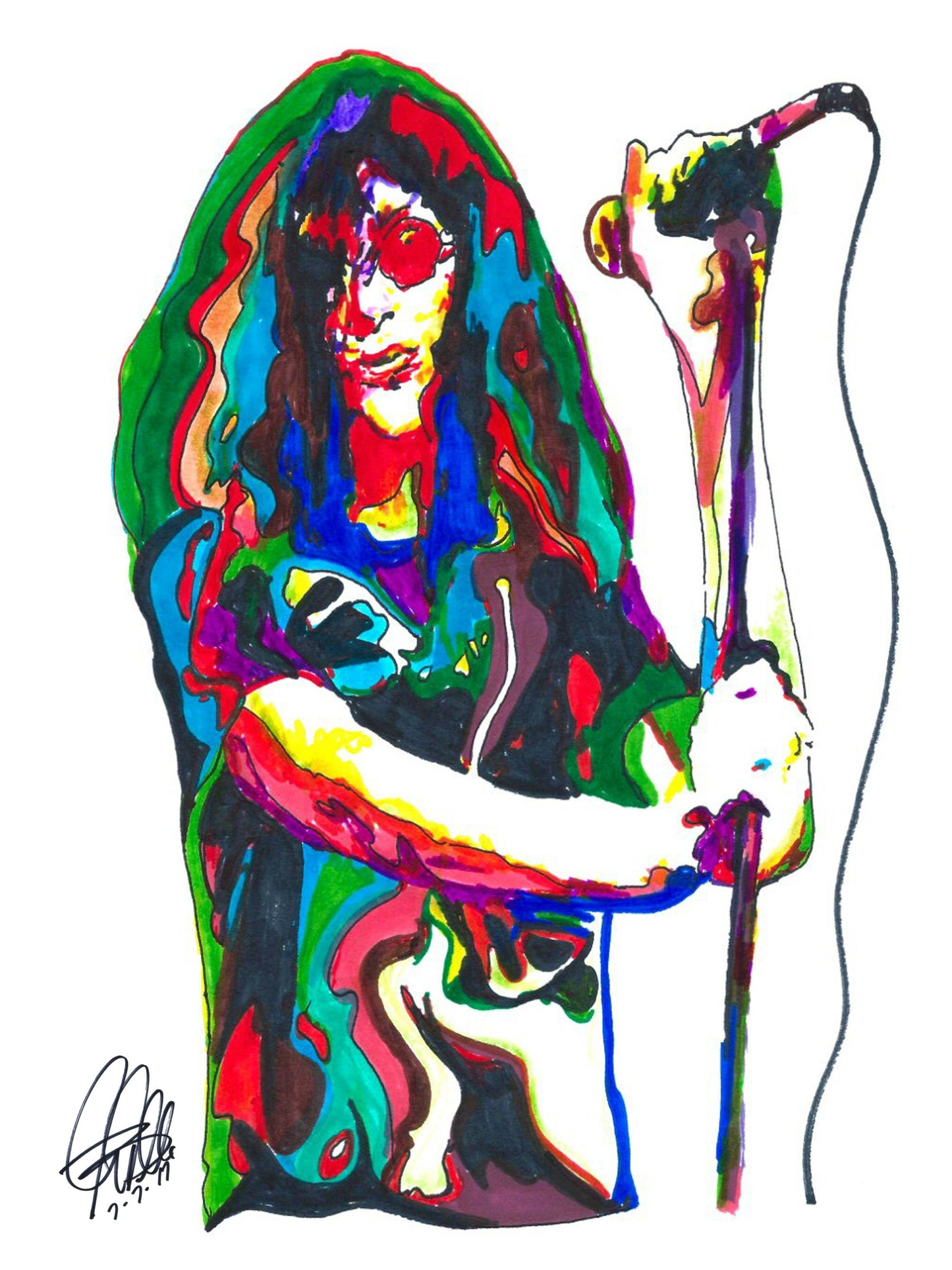 Joey Ramone Ramones Singer Punk Rock Music Poster Print Wall Art 8.5x11