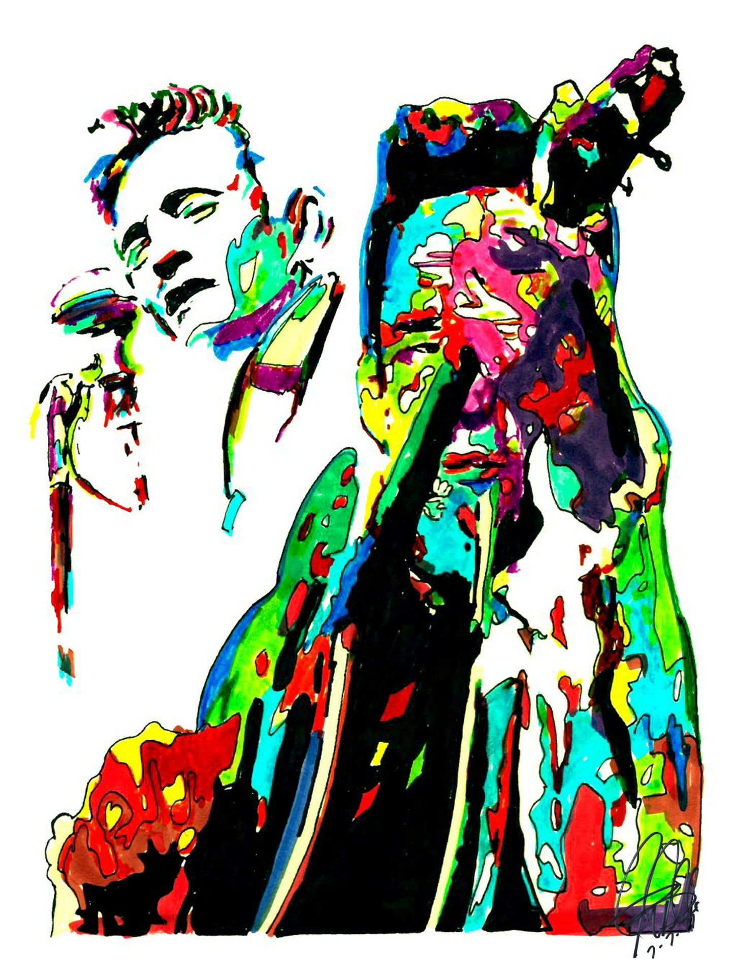 Johnny Cash Singer Guitar Country Music Poster Print Wall Art 18x24