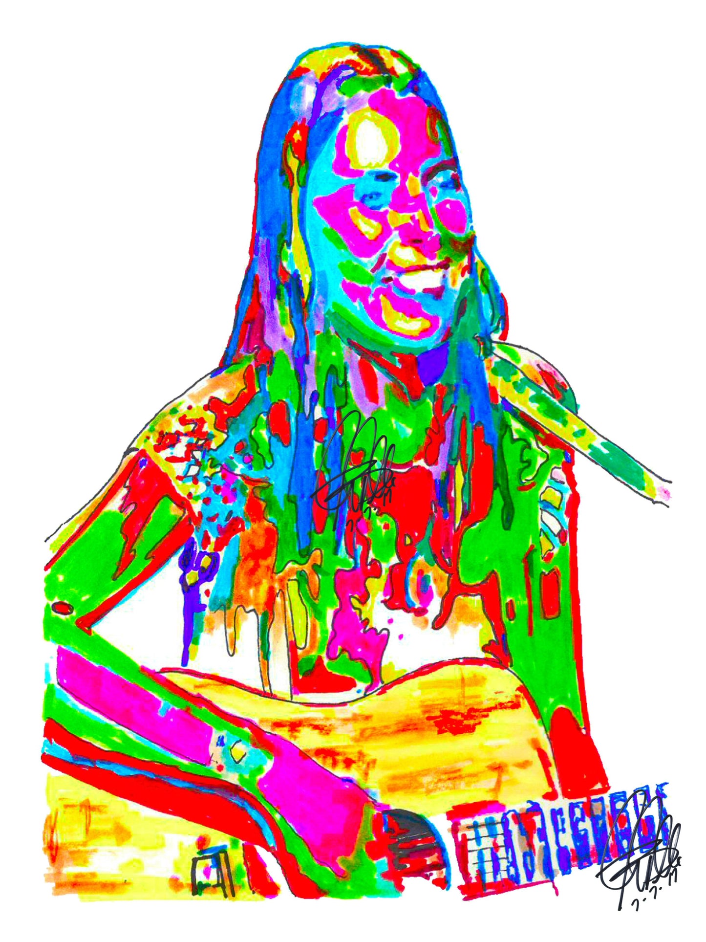 Joni Mitchell Singer Jazz Folk Rock Music Poster Print Wall Art 18x24