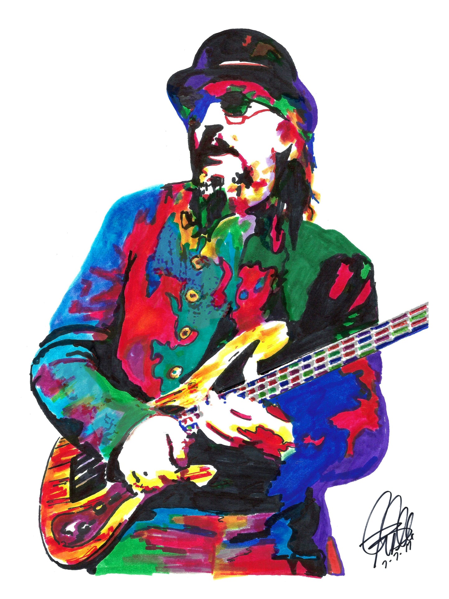 Les Claypool Primus Singer Bass Guitar Rock Music Poster Print Wall Art 8.5x11
