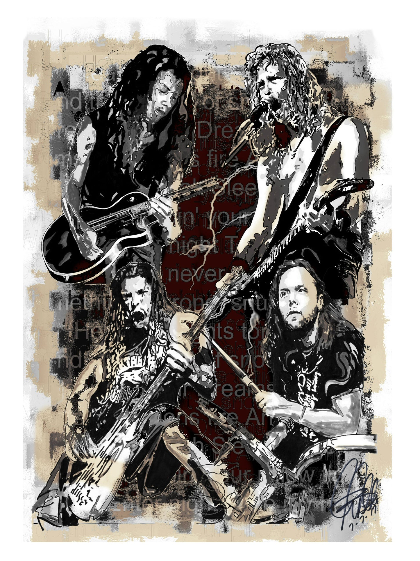 Metallica Thrash Metal Music Print Poster Wall Art 18x24