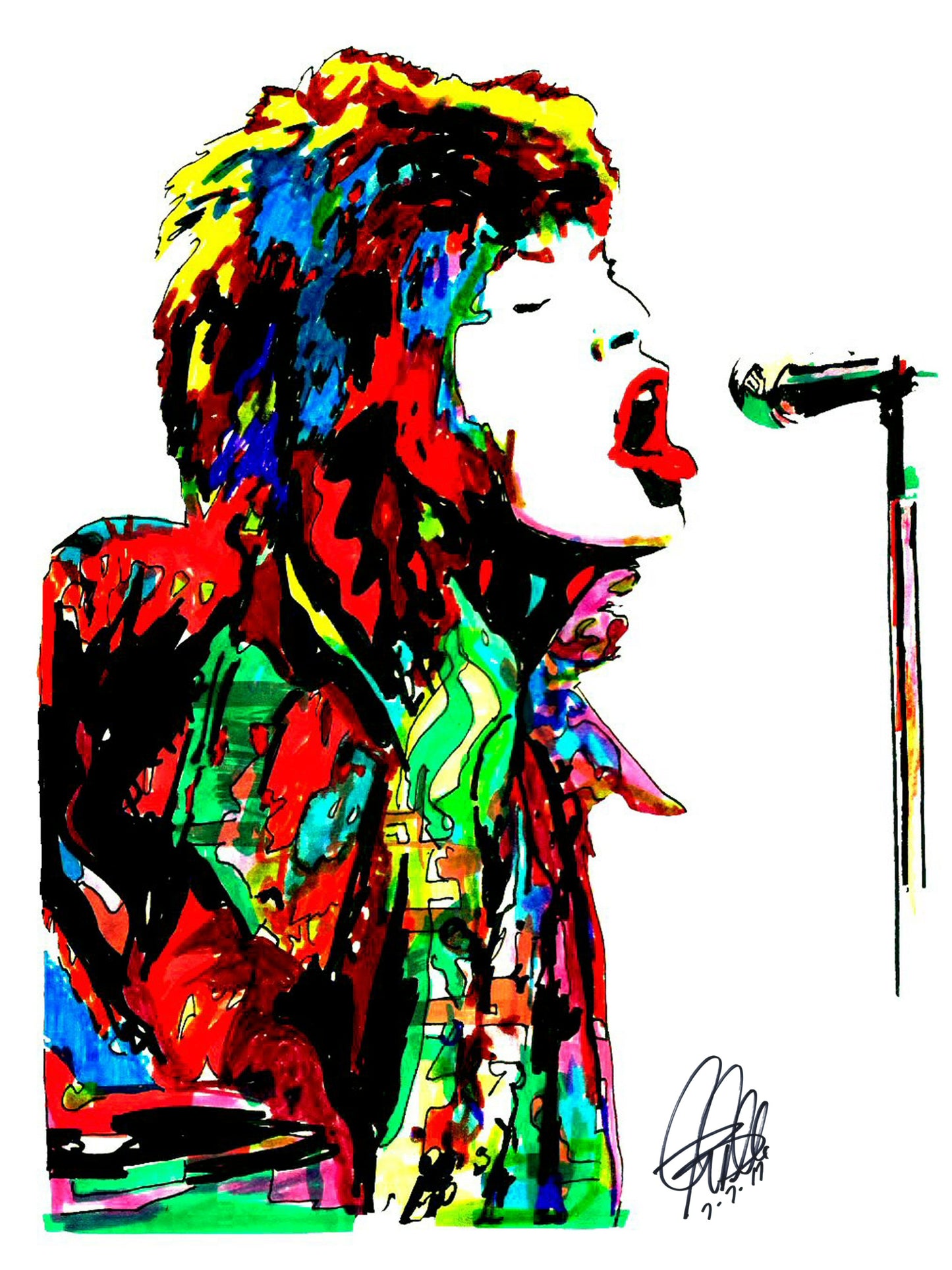 Mick Jagger Singer Blues Rock Music Poster Print Wall Art 18x24