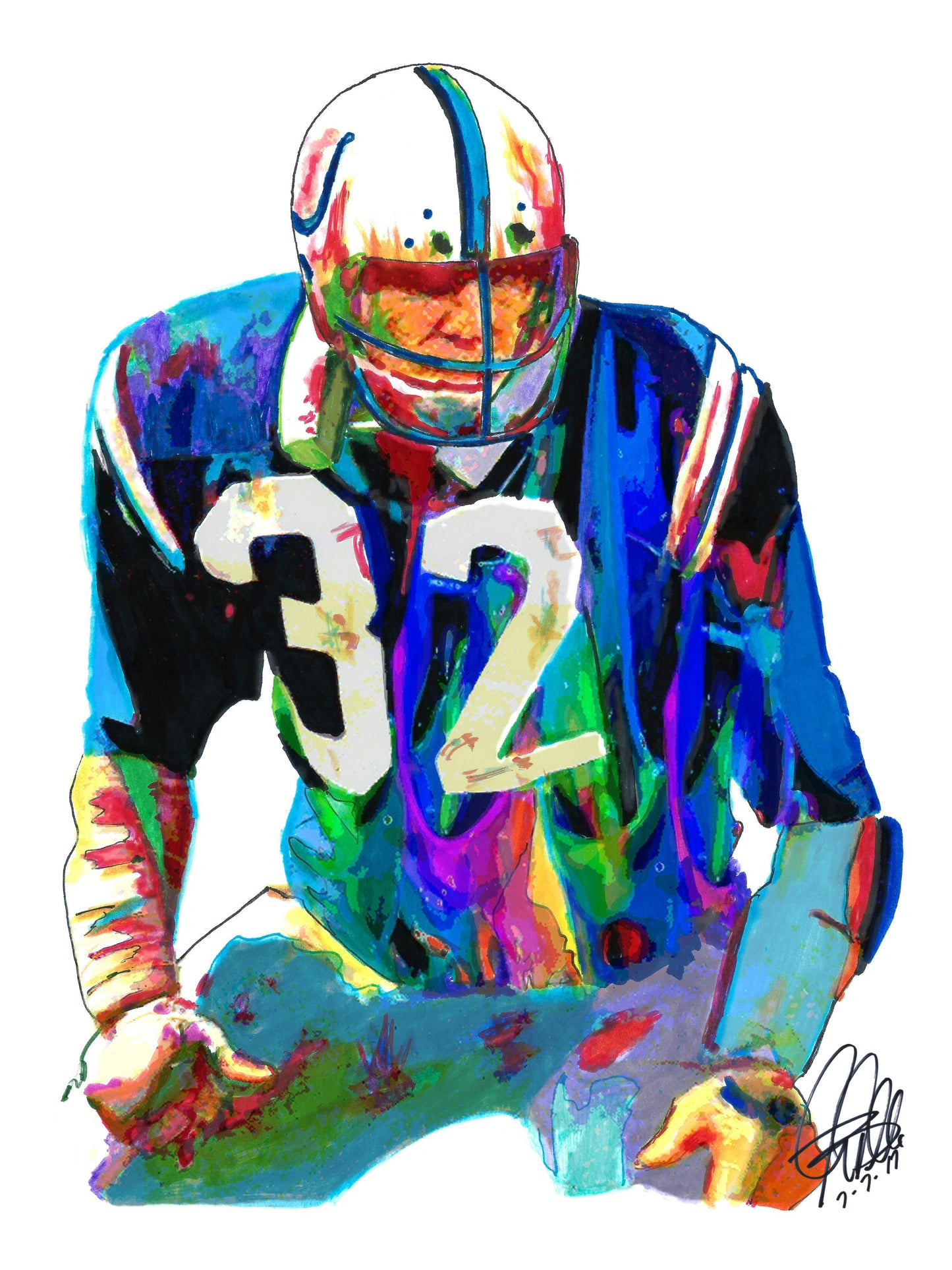 Mike Curtis Baltimore Colts MLB Football Sports Poster Print Wall Art 8.5x11