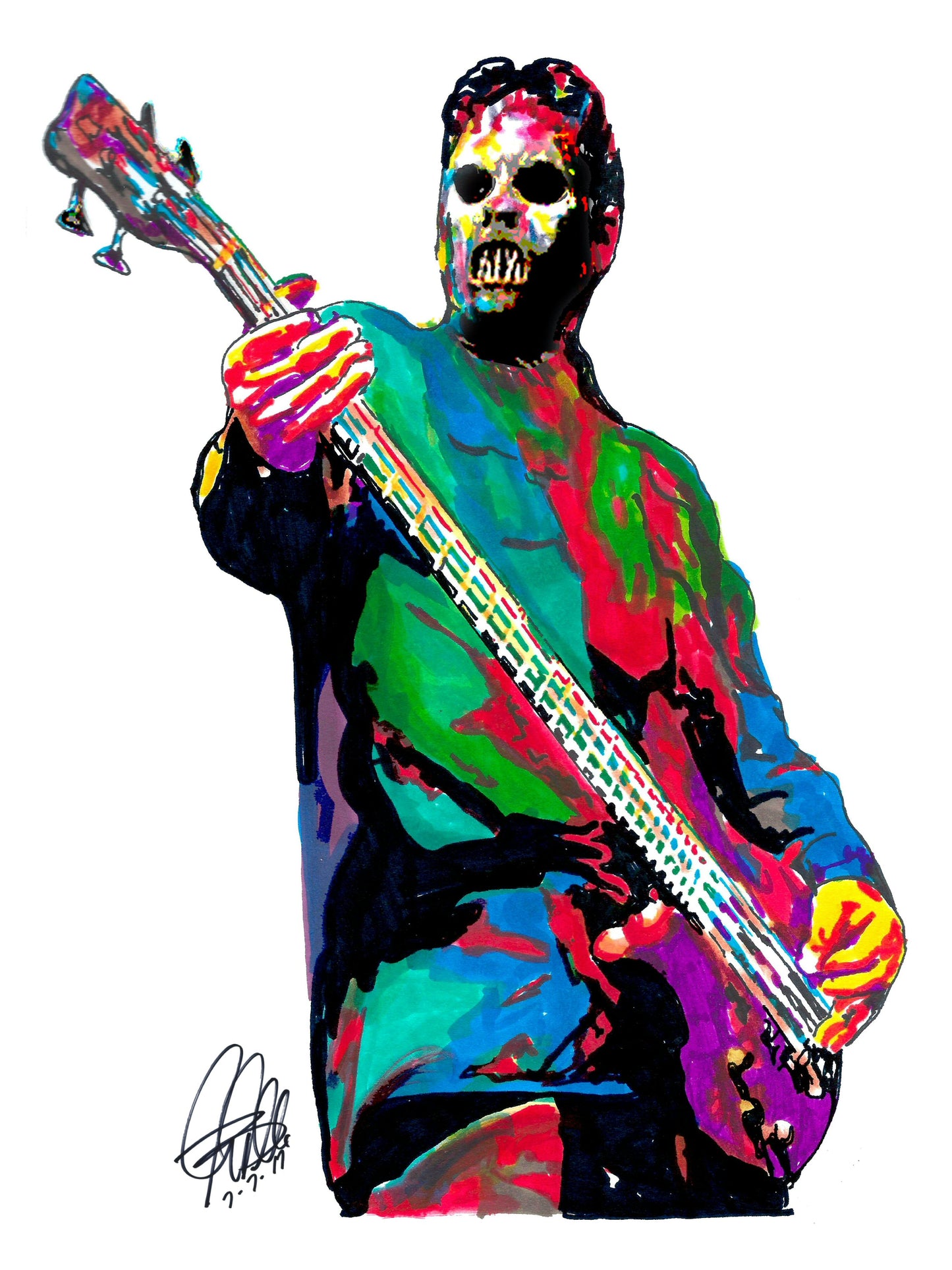 Paul Gray Slipknot Bass Heavy Metal Rock Music Poster Print Wall Art 18x24