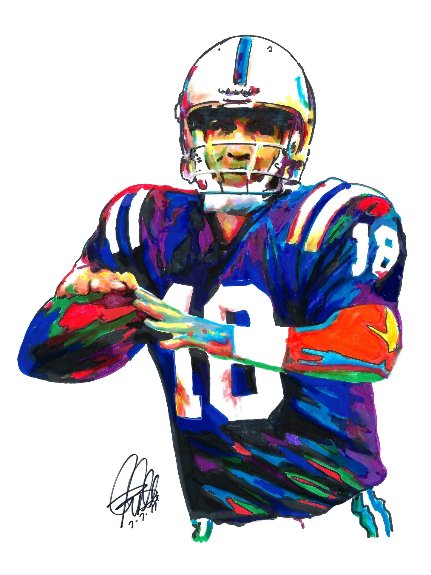 Peyton Manning Indianapolis Colts Football Sports Poster Print Wall Art 8.5x11