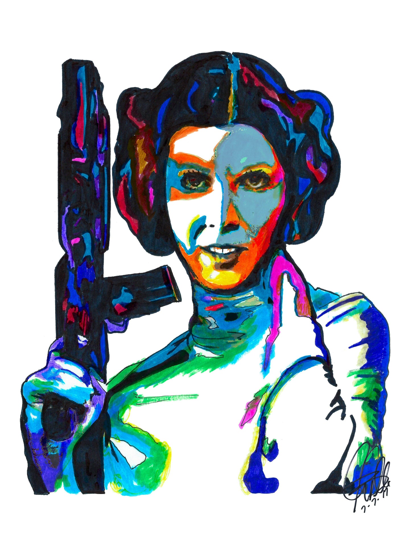 Princess Leia Carrie Fisher Star Wars Poster Print Wall Art 8.5x11