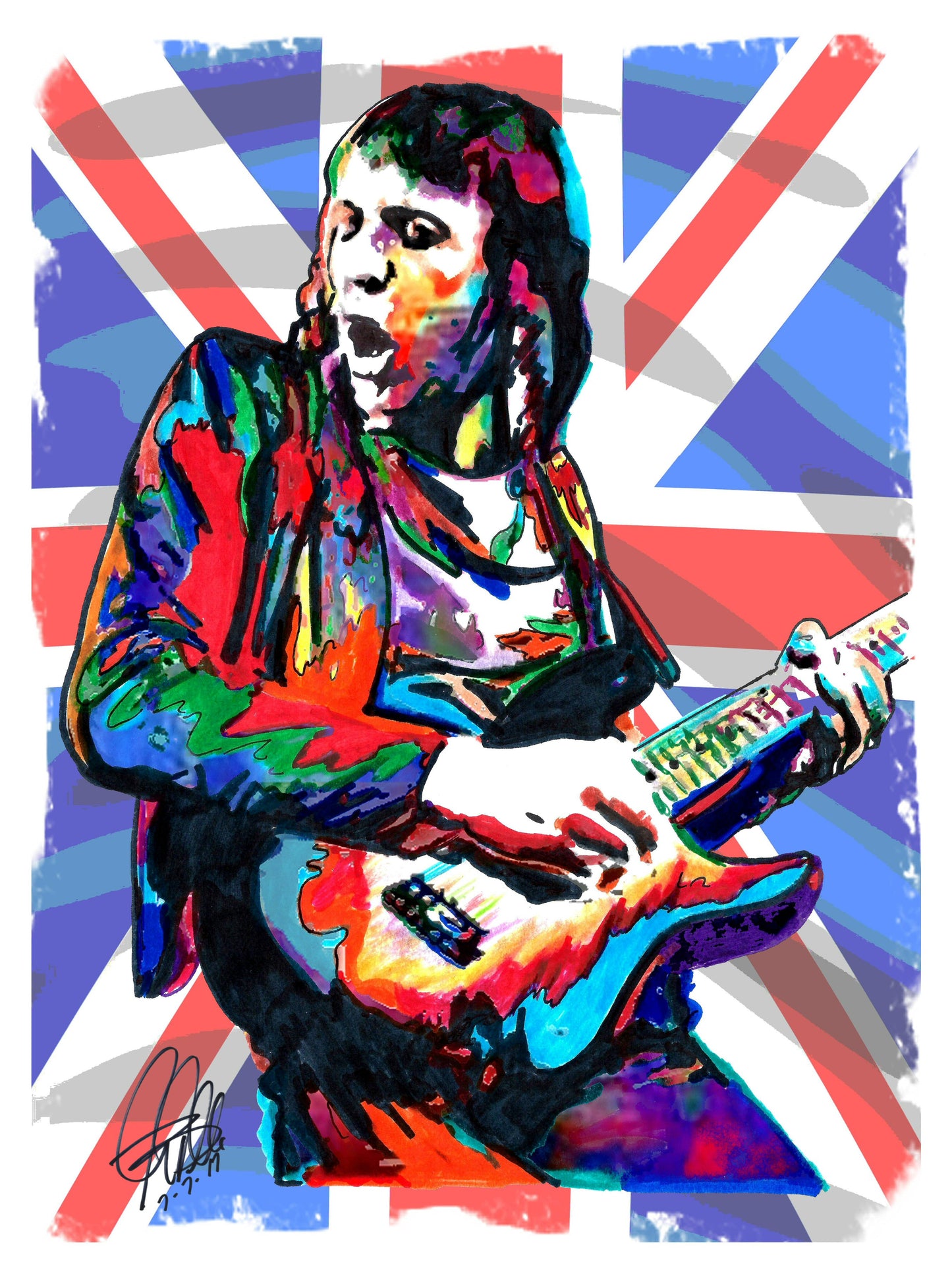 Robin Trower Guitar Hard Rock Music Poster Print Wall Art 8.5x11