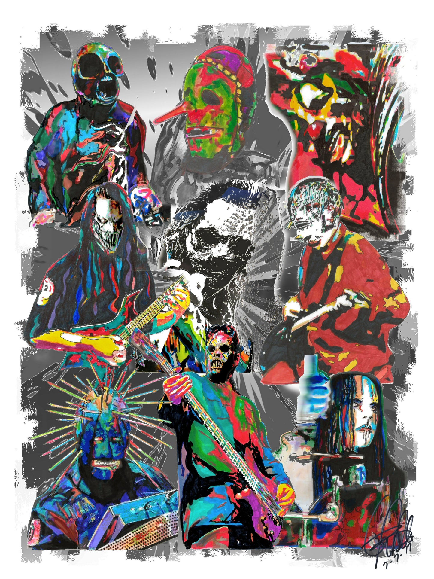 Slipknot Corey Taylor Heavy Metal Rock Music Poster Print Wall Art 8.5x11