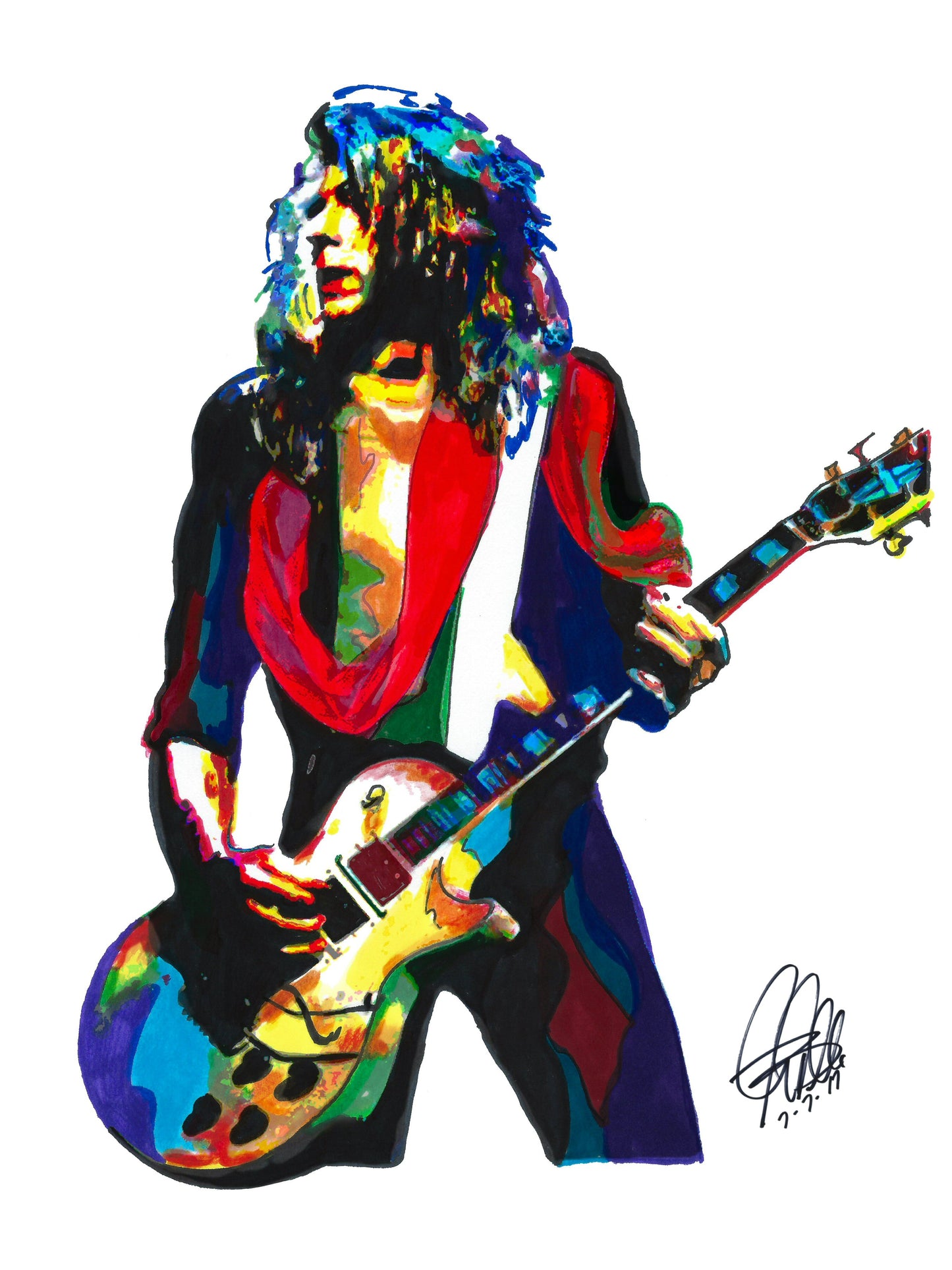 Steve Clark Def Leppard Guitar Rock Music Print Poster Wall Art 18x24