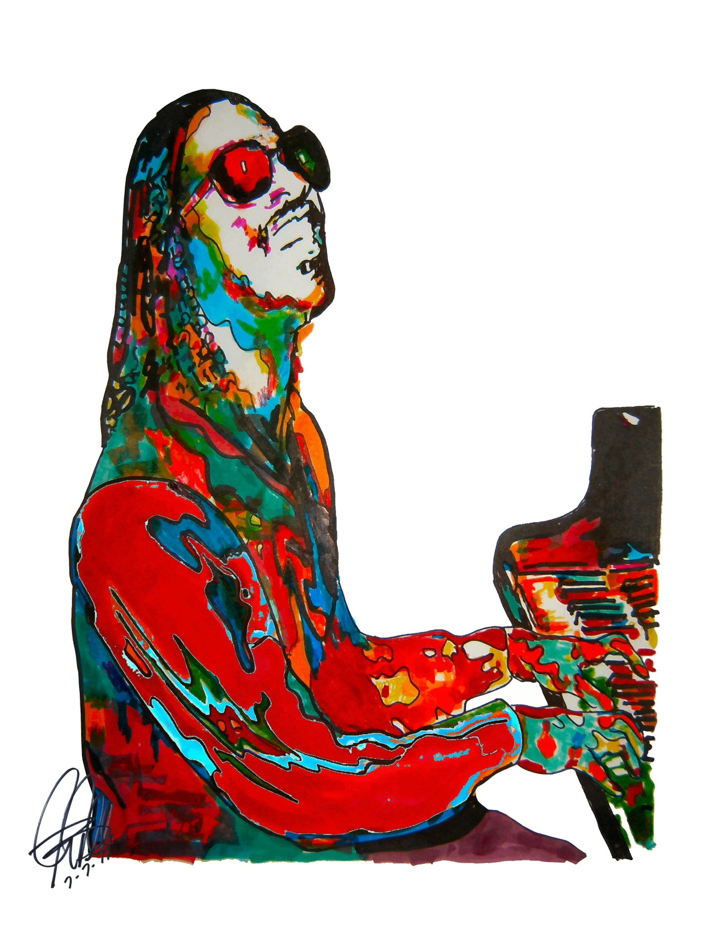 Stevie Wonder Soul Funk Music Poster Print Wall Art 18x24