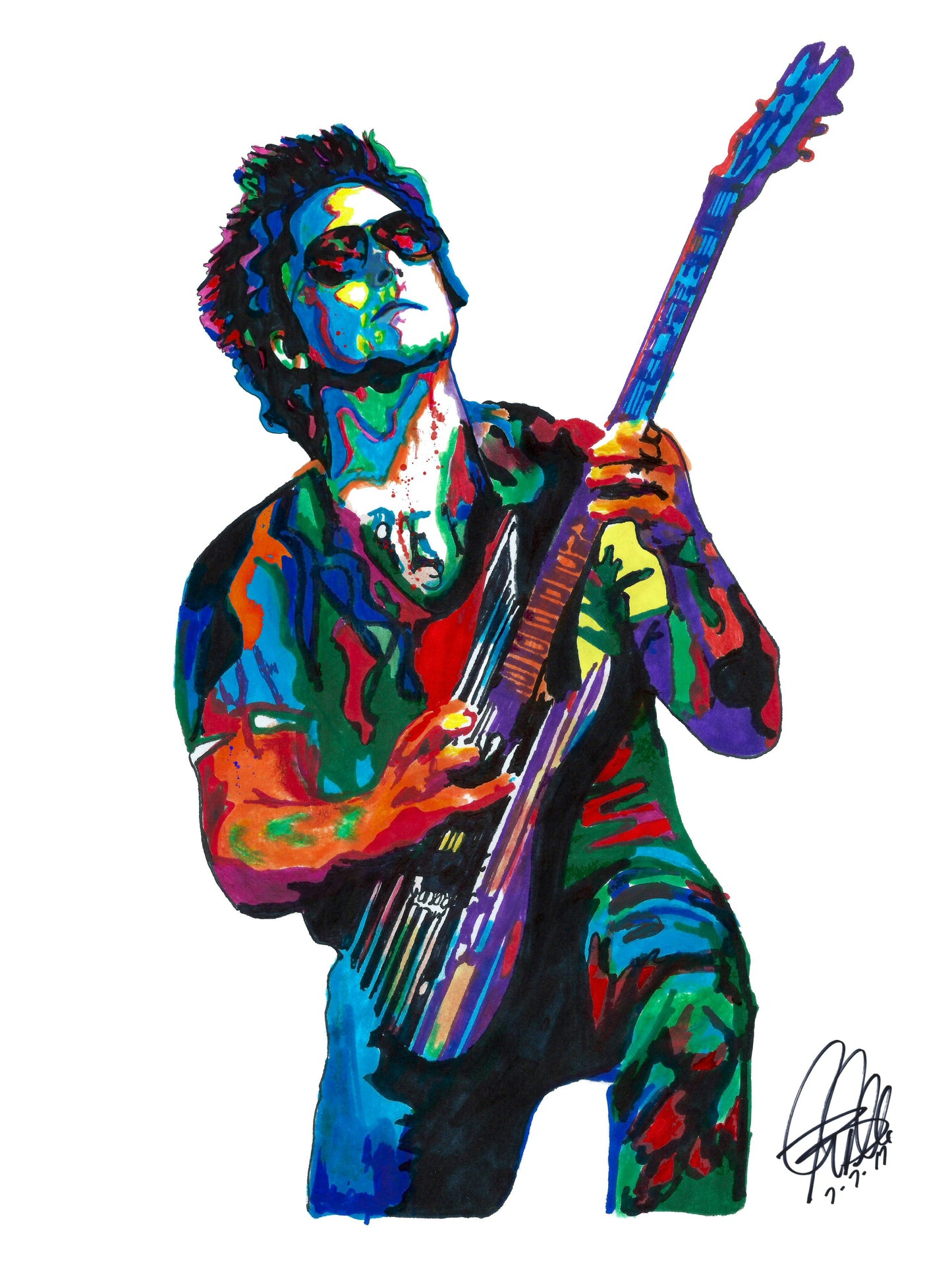 Synyster Gates Avenged Sevenfold Guitar Metal Music Print Poster Wall Art 18x24