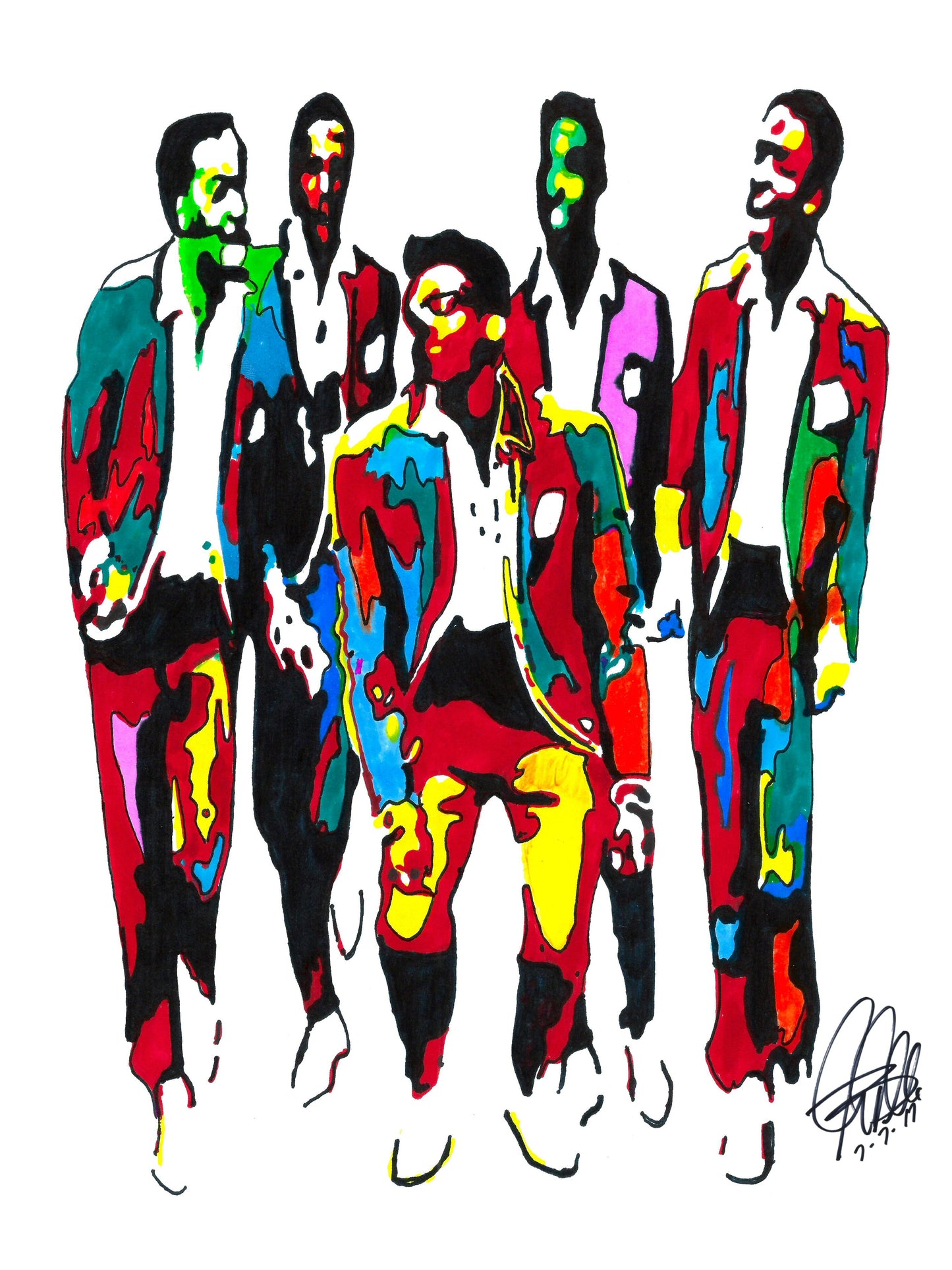 The Temptations Vocal Group David Ruffin Soul Music Poster Print Wall Art 8.5x11