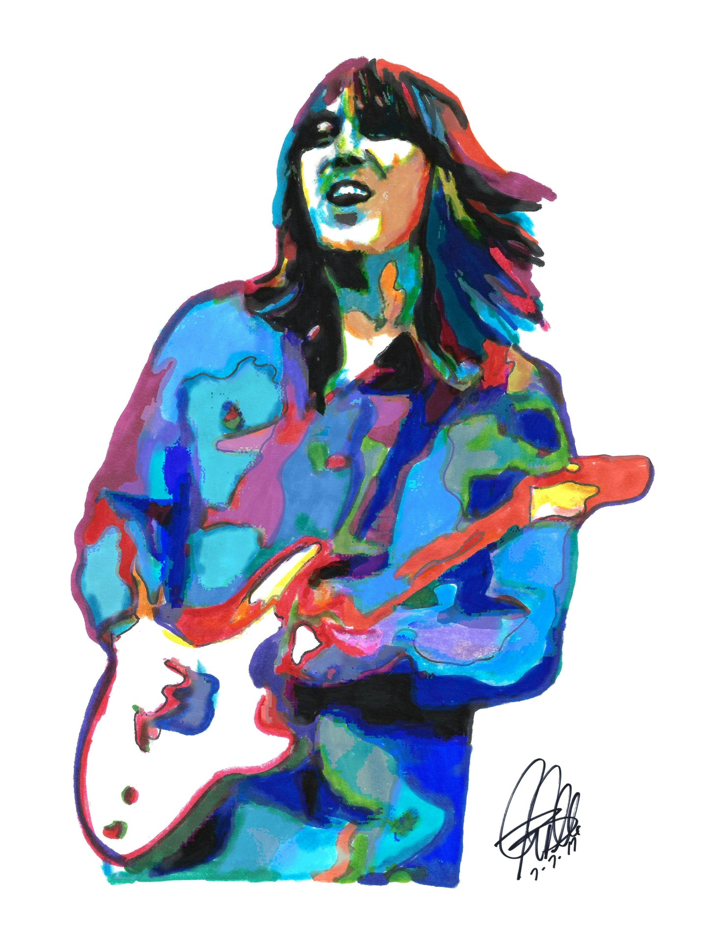 Terry Kath Chicago Guitar Blues Rock Music Poster Print Wall Art 18x24