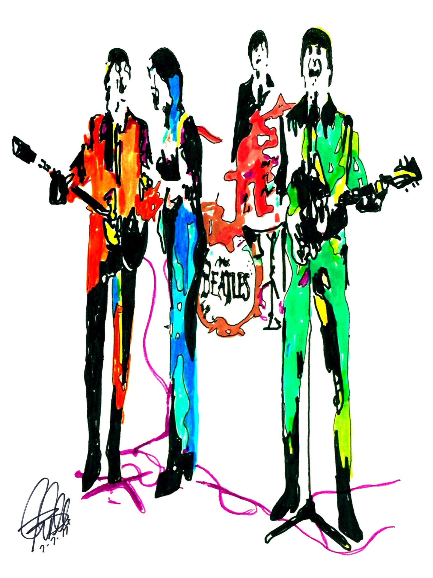The Beatles Lennon McCartney Harrison Ringo Music Poster Print 18x24