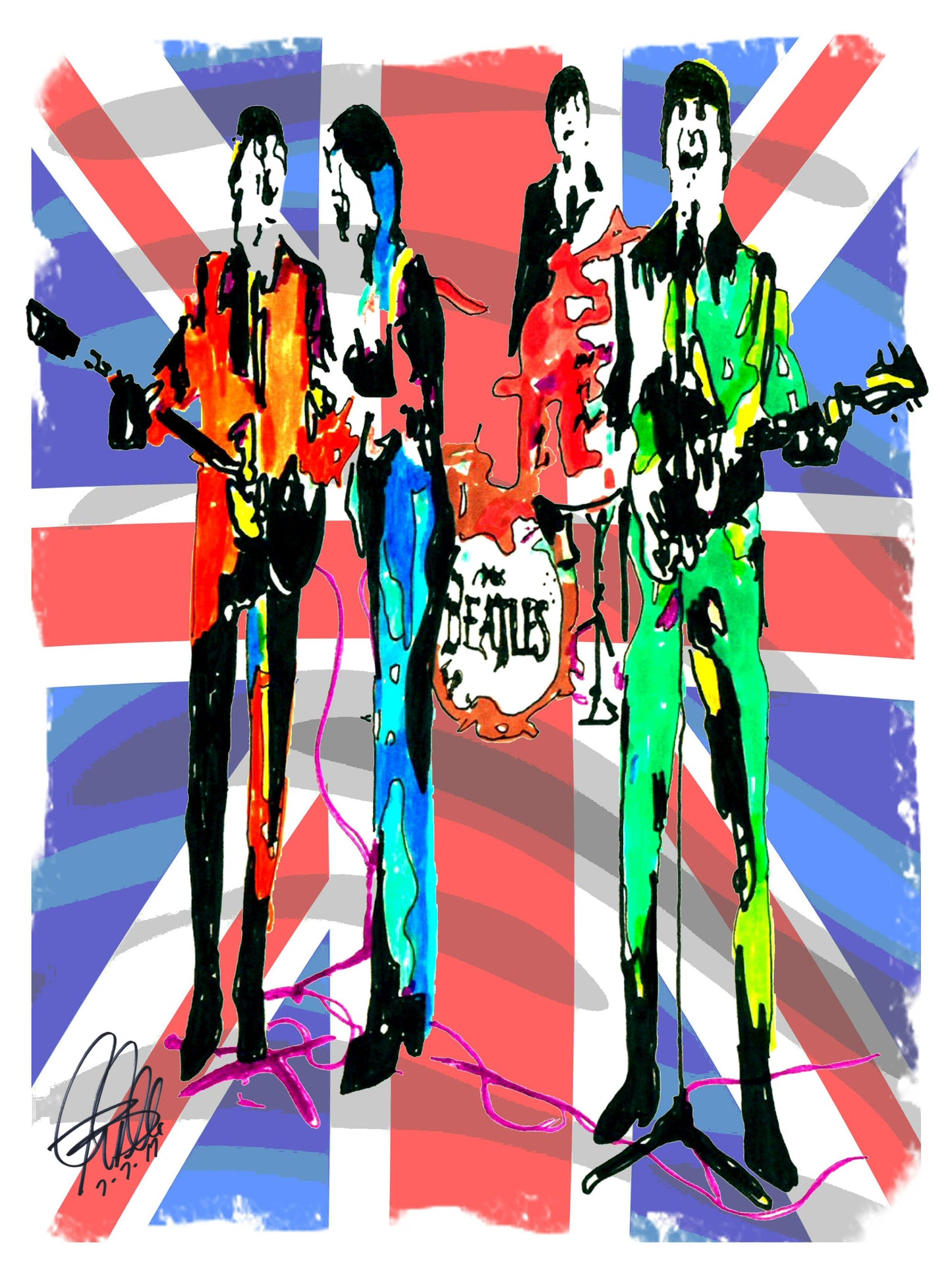 The Beatles John Paul George Ringo Pop Rock Music Poster Print Wall Art 18x24