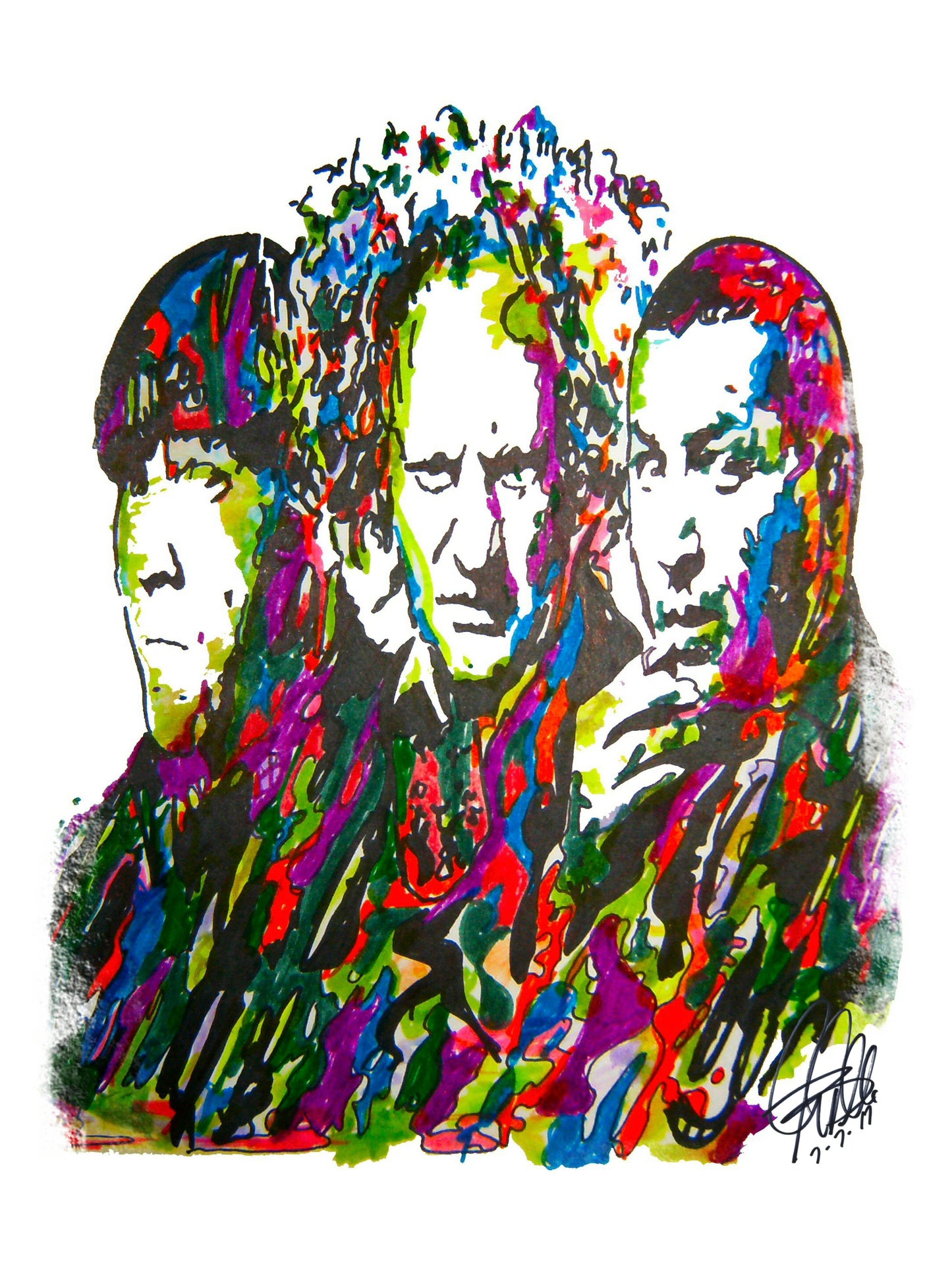 The Three Stooges Moe Larry Curly Comedy Print Poster Wall Art 18x24