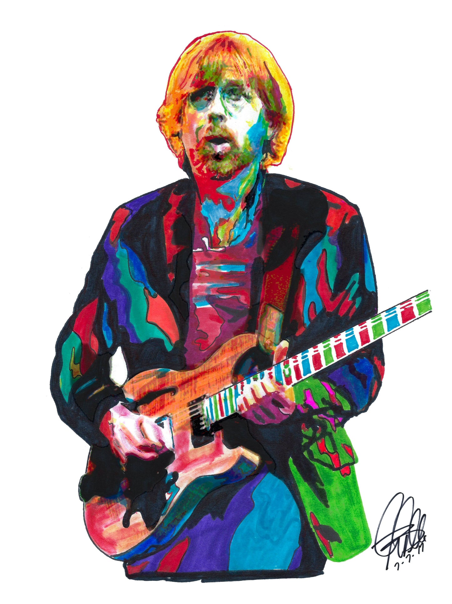Trey Anastasio Phish Guitar Rock Blues Music Poster Print Wall Art 18x24