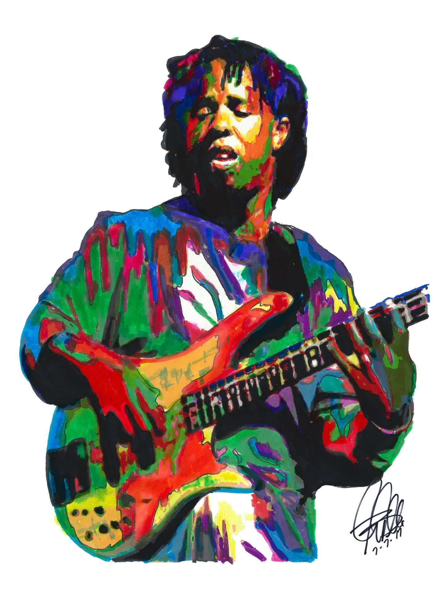 Victor Wooten American Bass Funk Rock Music Print Poster Wall Art 8.5x11