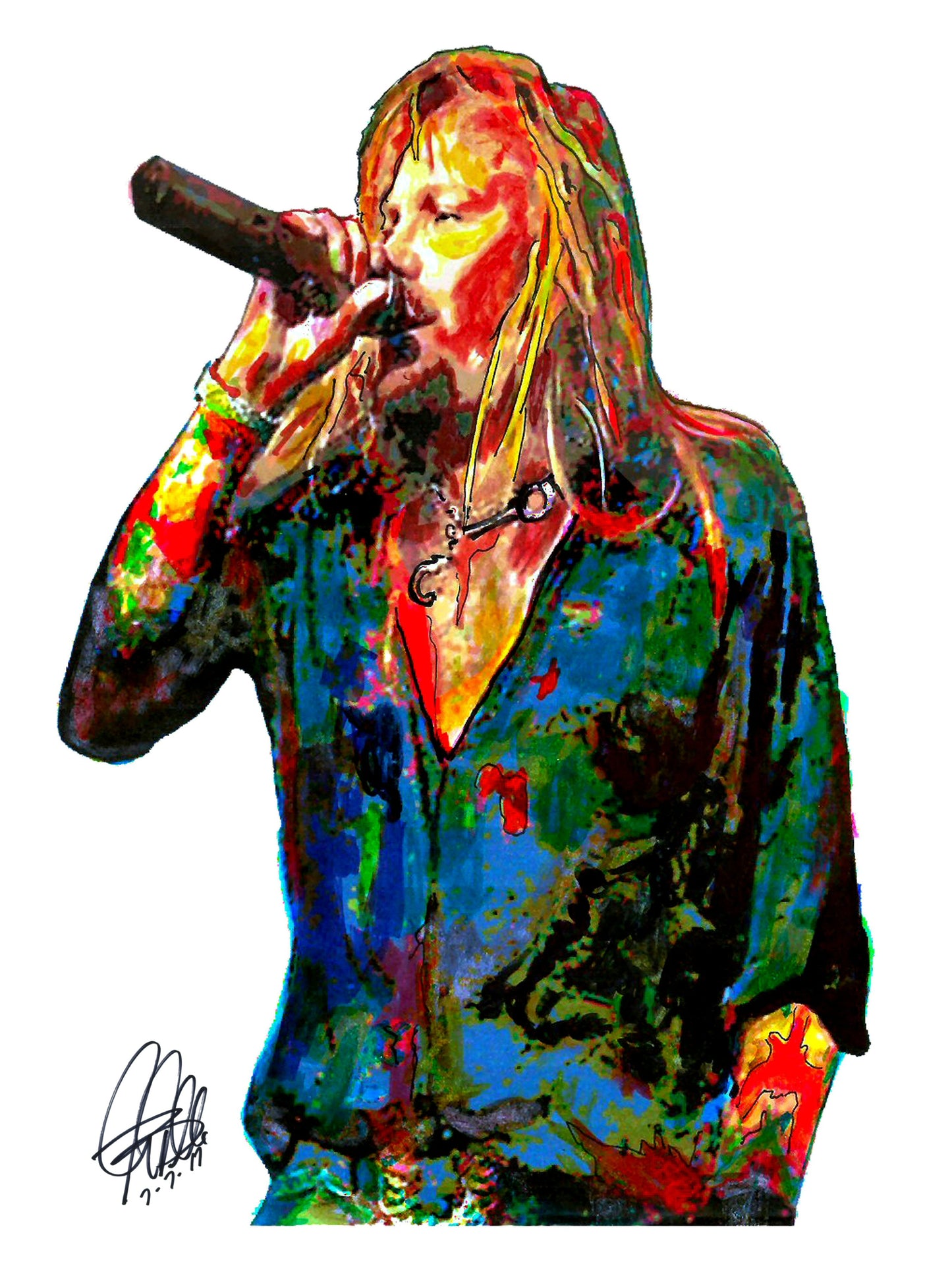Vince Neil Motley Crue Singer Rock Music Poster Print Wall Art 8.5x11